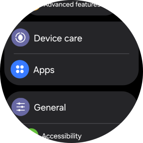 From the Settings app, scroll to and tap Apps.