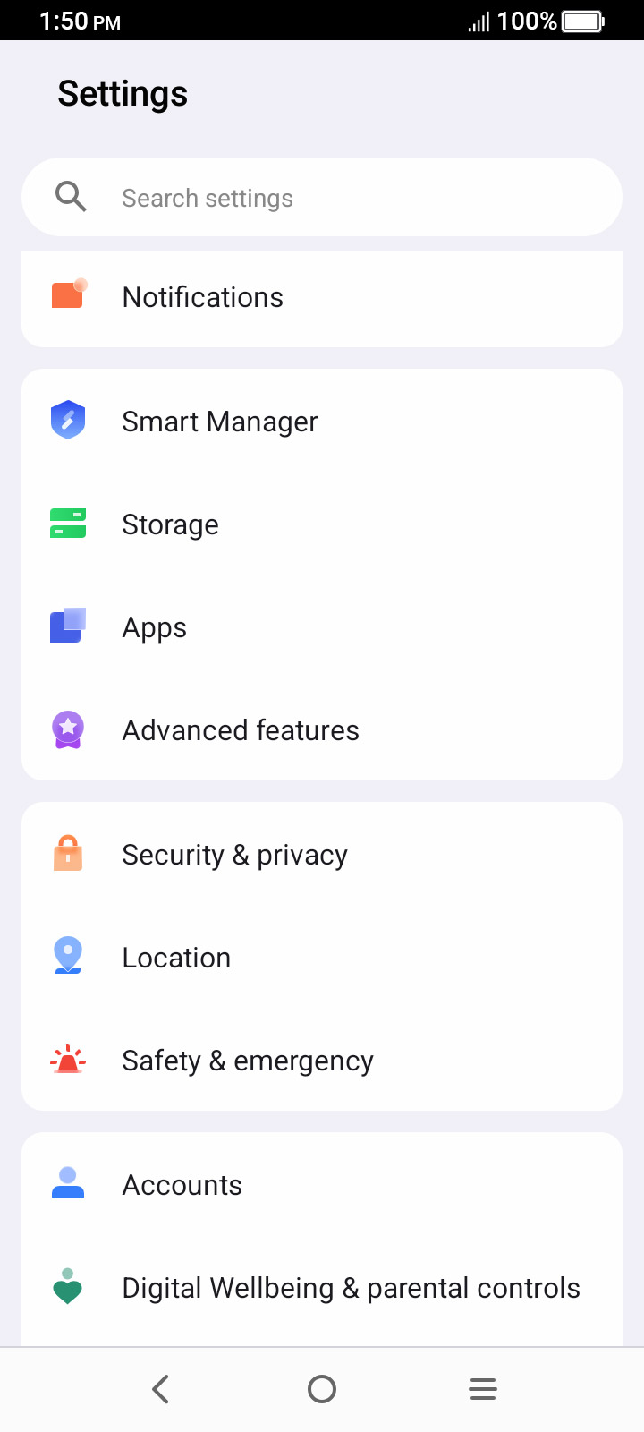 From the Settings app, scroll to and tap Apps.