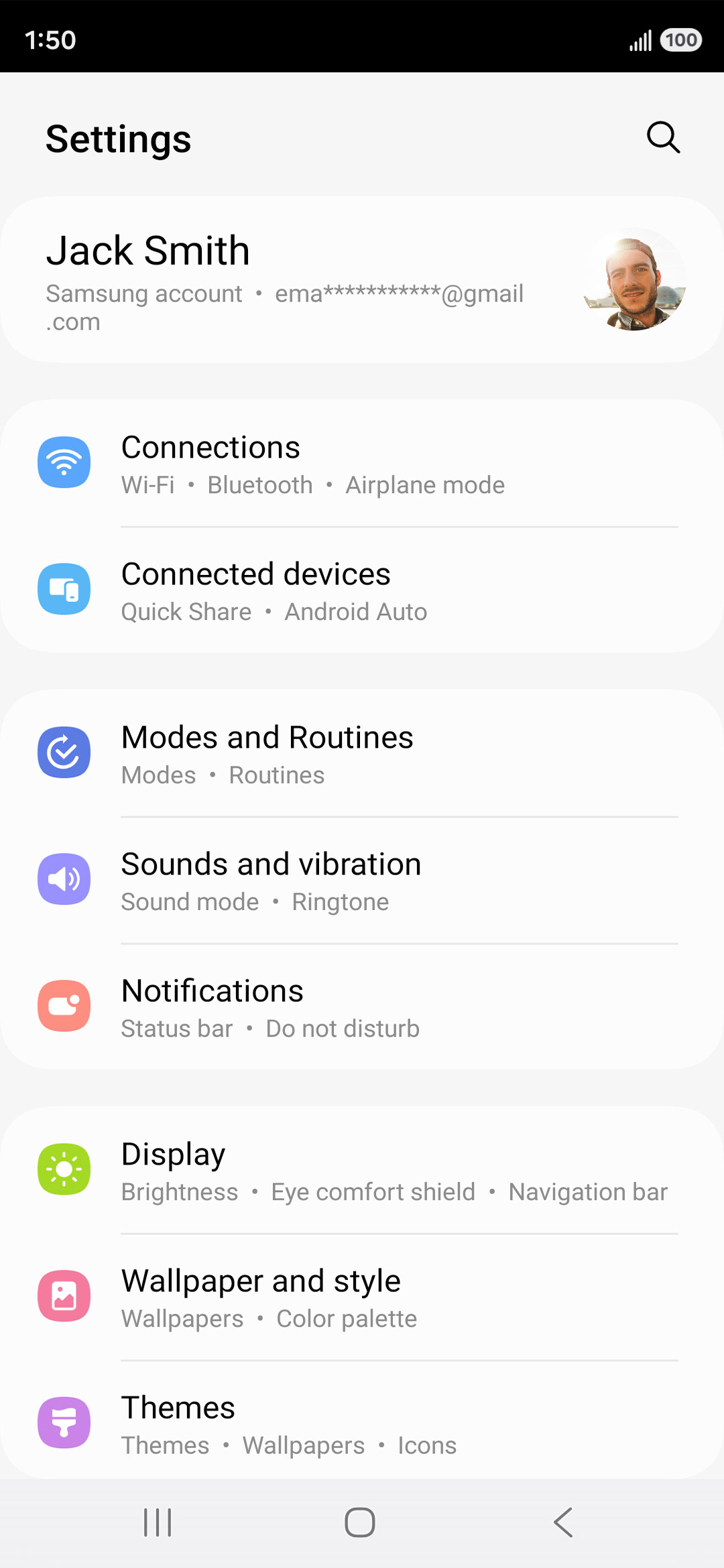 En la aplicación Settings, toca Apps.