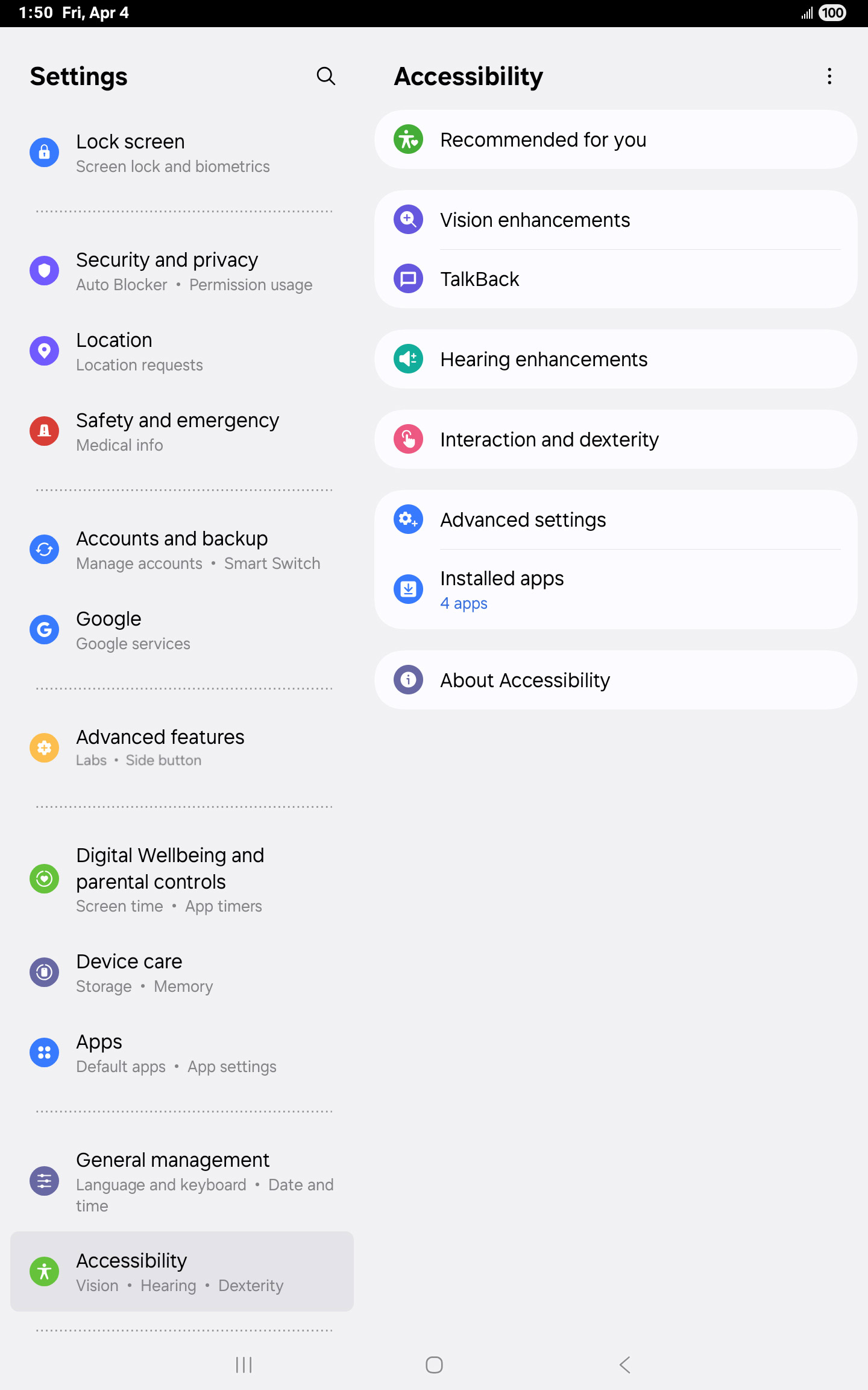 From the Settings app, scroll to and tap Apps.