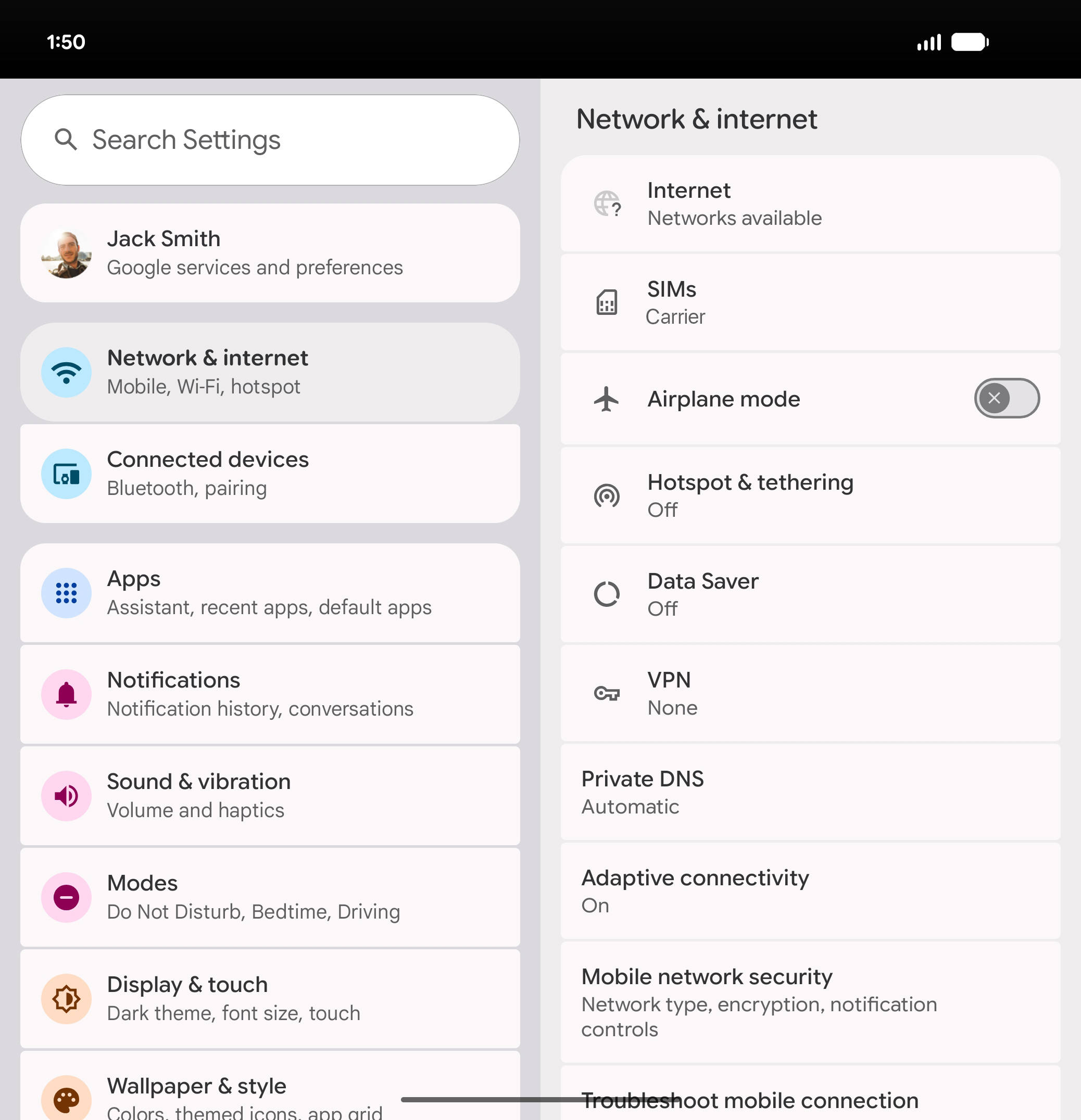 From the Settings app, scroll to and tap Apps.