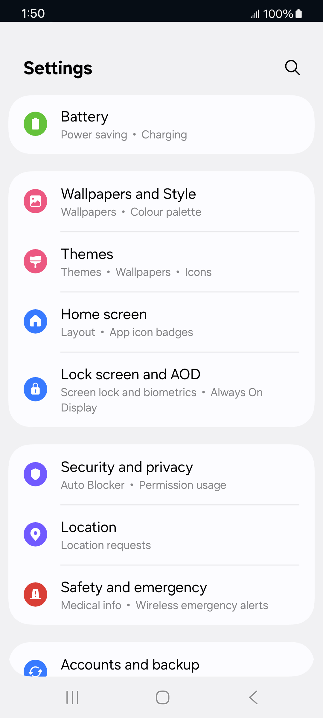 From the Settings app, scroll to and tap Apps.