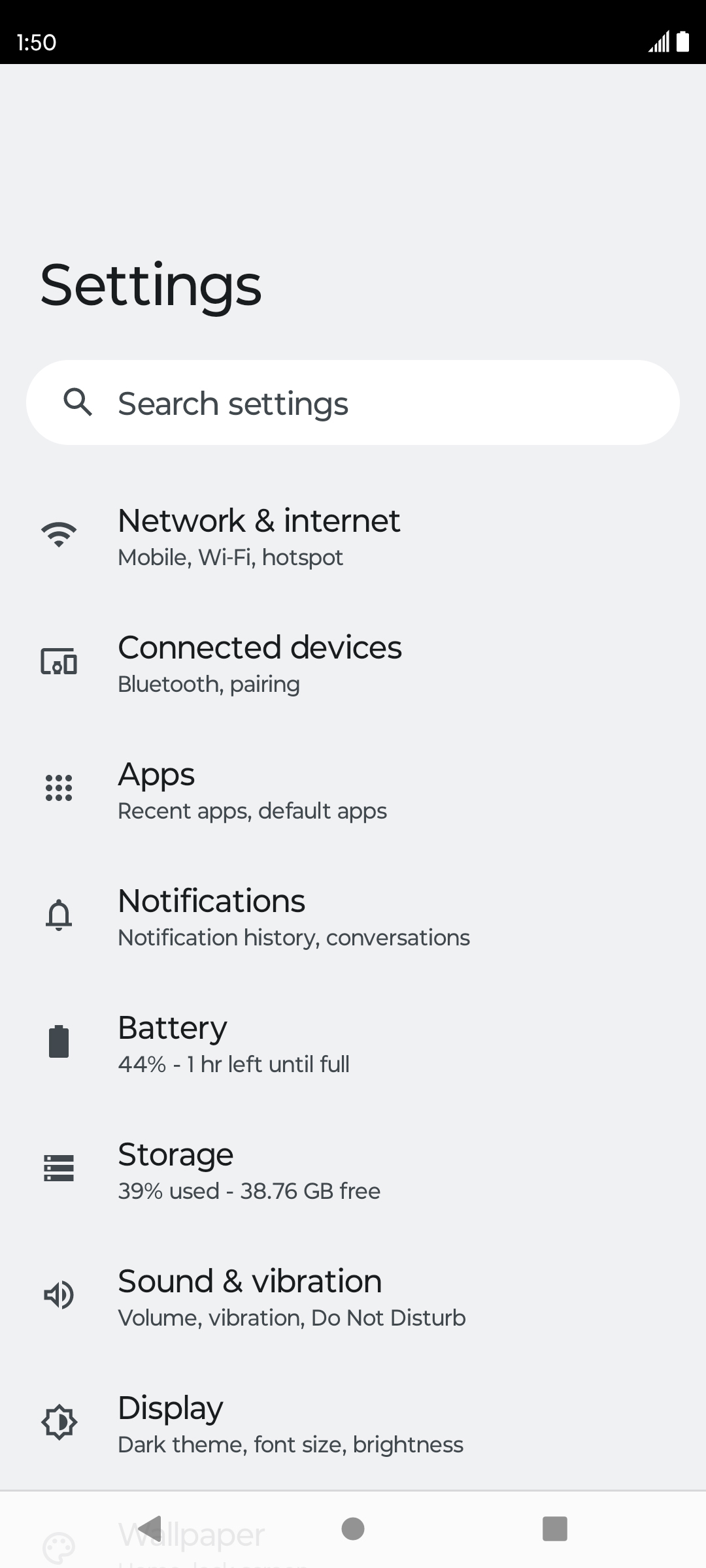 From the Settings app, scroll to and tap Apps.