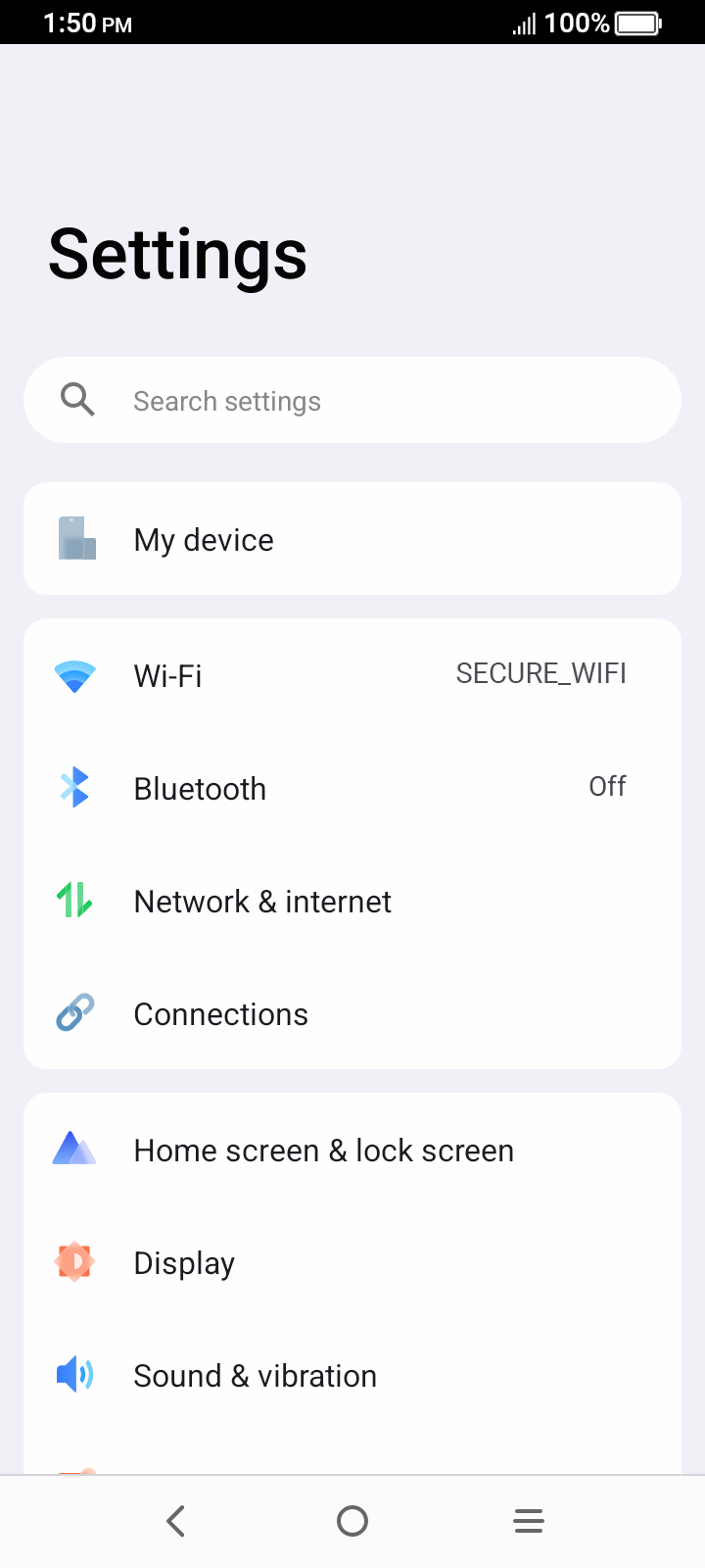 En la aplicación Settings, toca Apps.