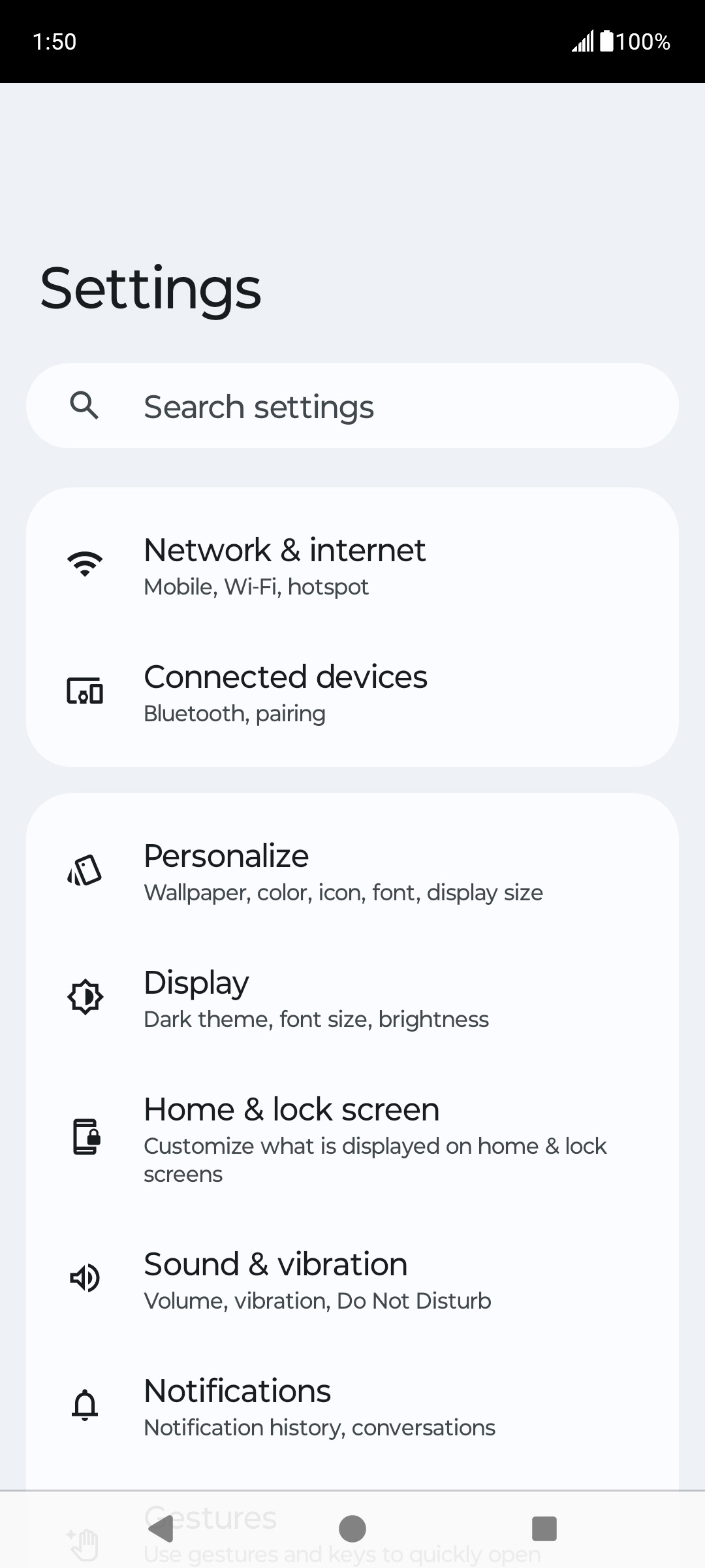 From the Settings app, scroll to and tap Apps.