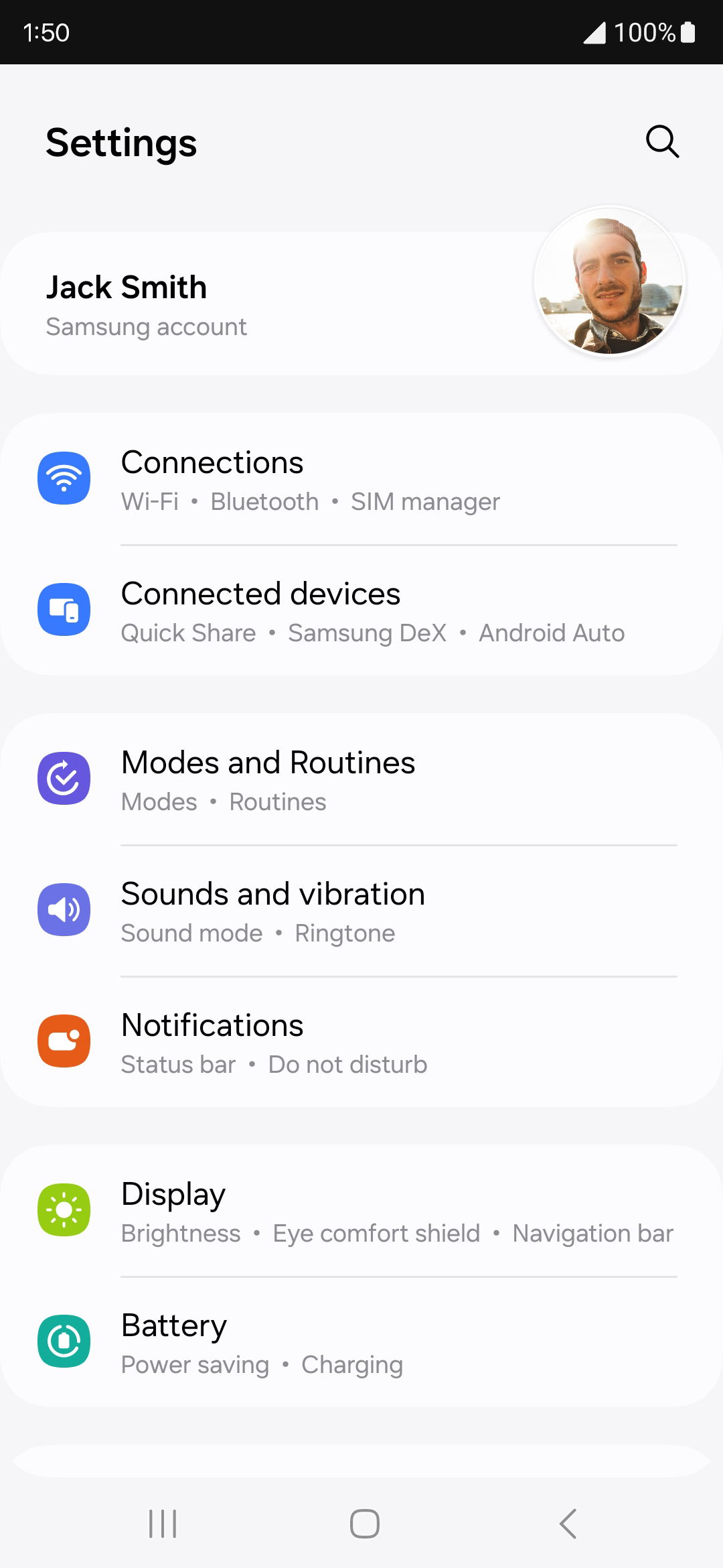 From the Settings app, scroll to and tap Apps.