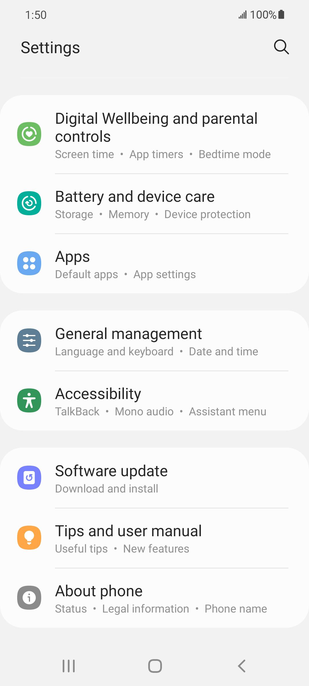 From the Settings app, scroll to and tap Apps.