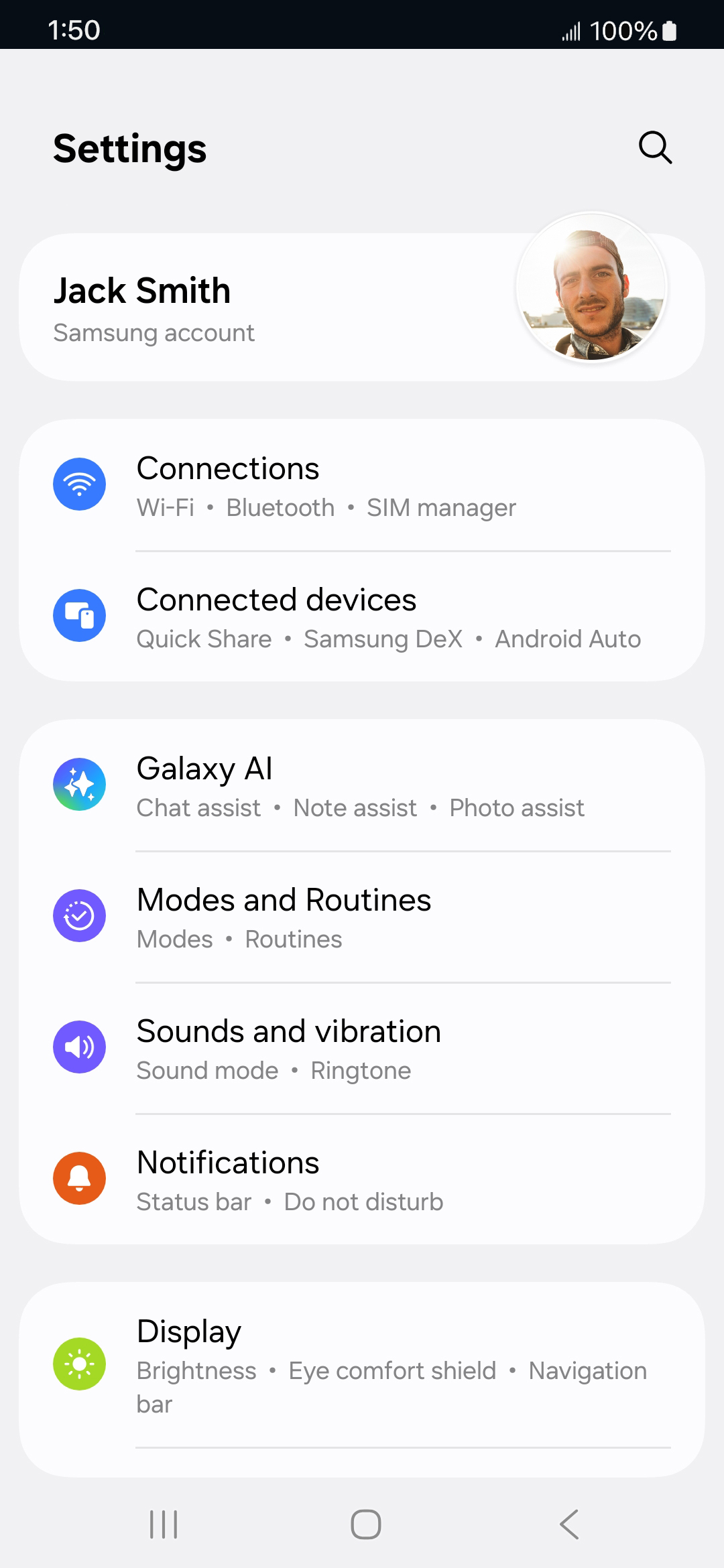 From the Settings app, scroll to and tap Apps.
