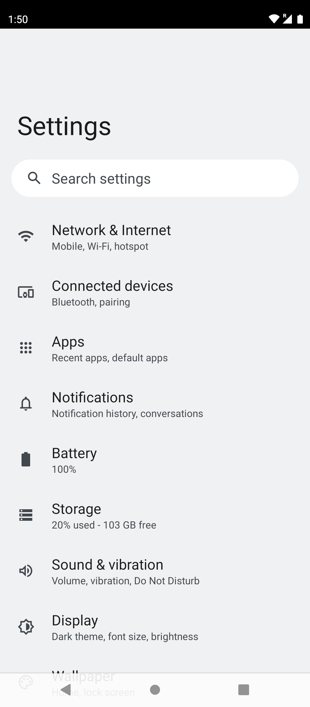 From the Settings app, scroll to and tap Apps.