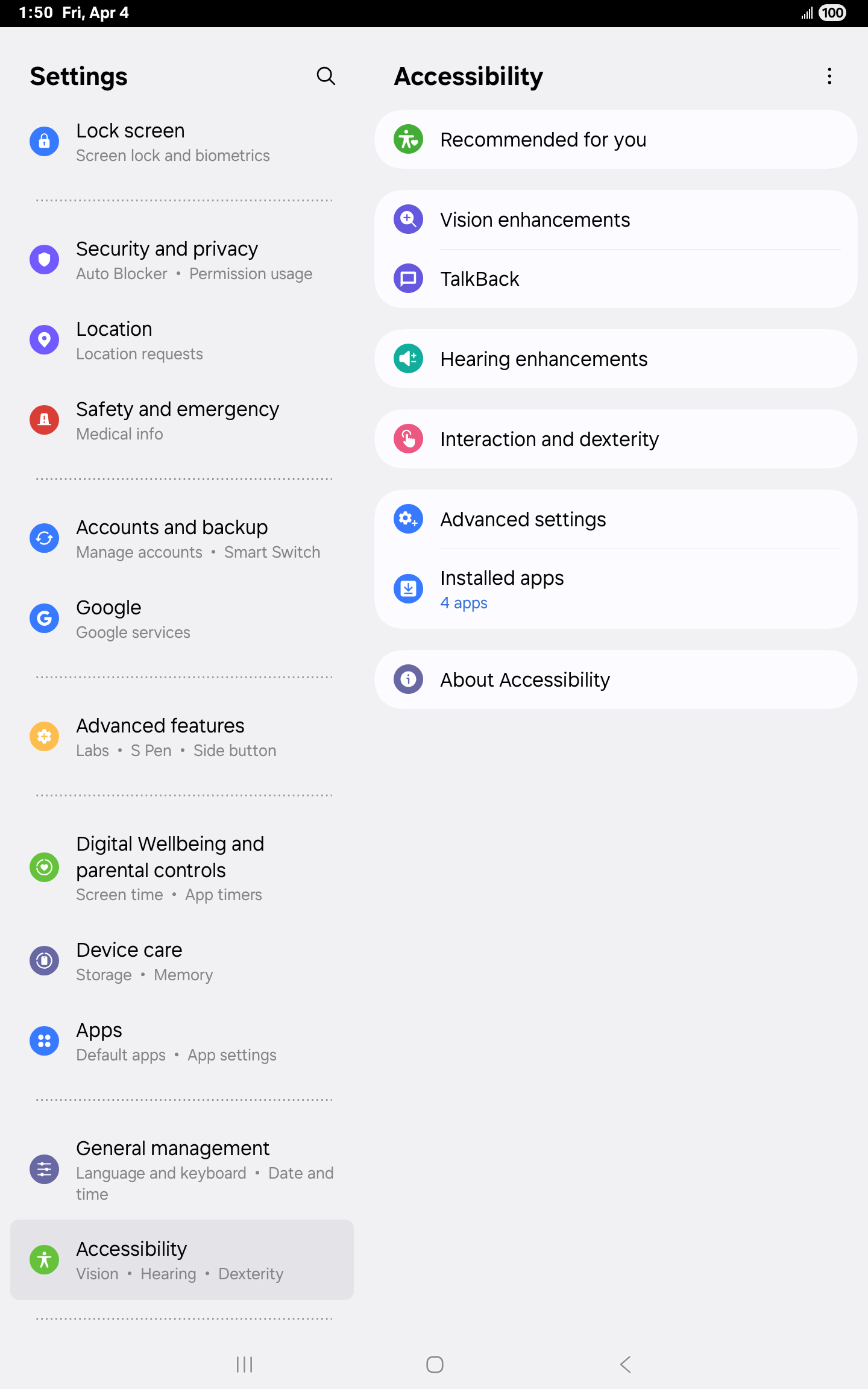 From the Settings app, scroll to and tap Apps.