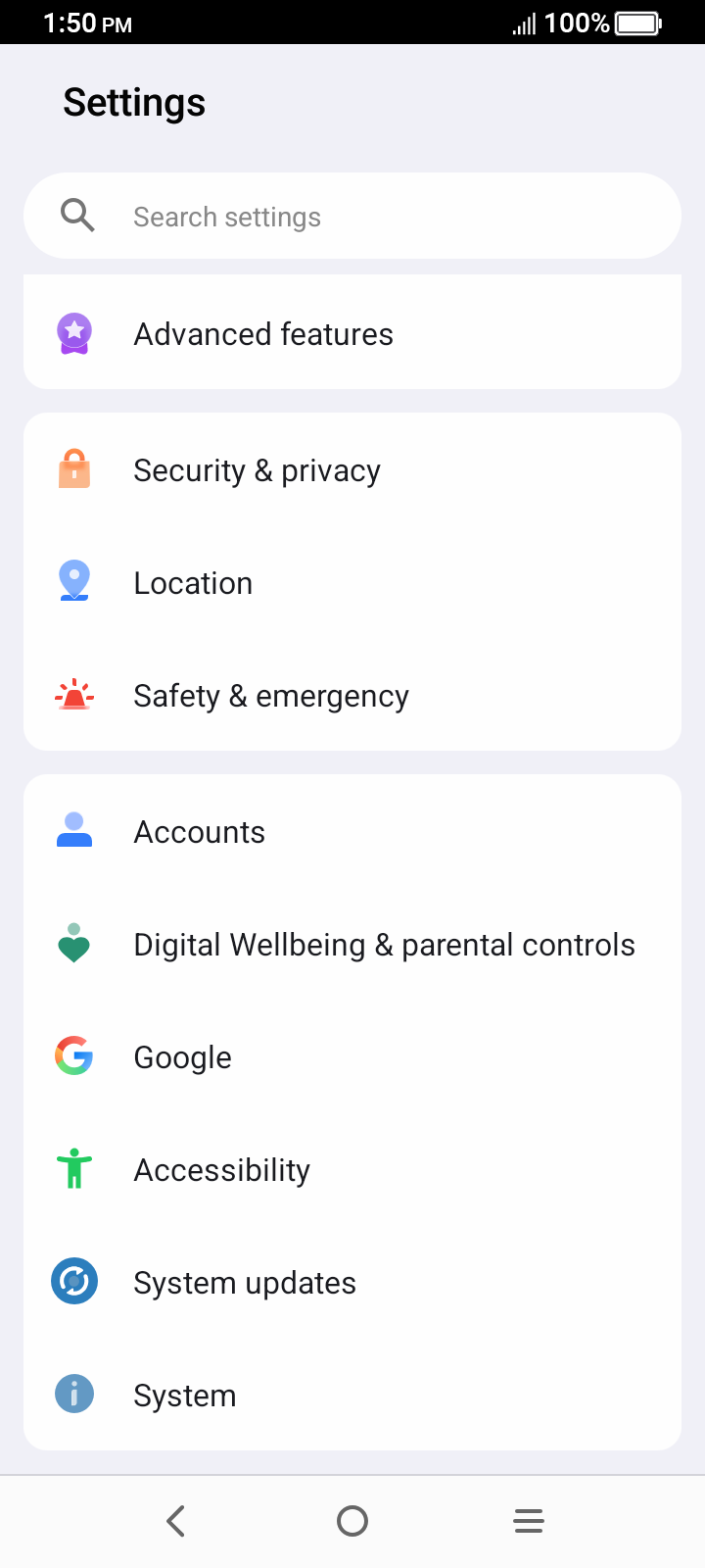 En la aplicación Settings, toca Apps.