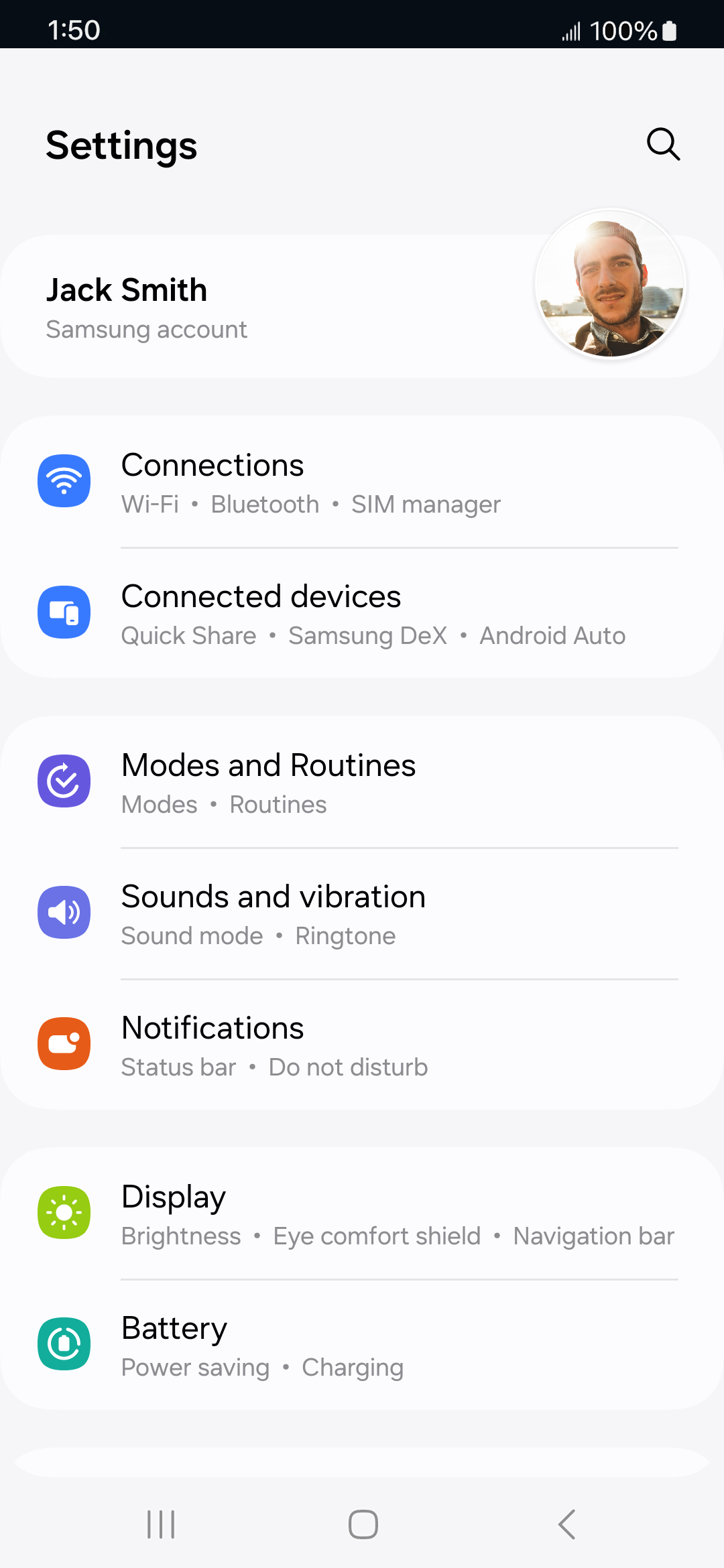 From the Settings app, scroll to and tap Apps.