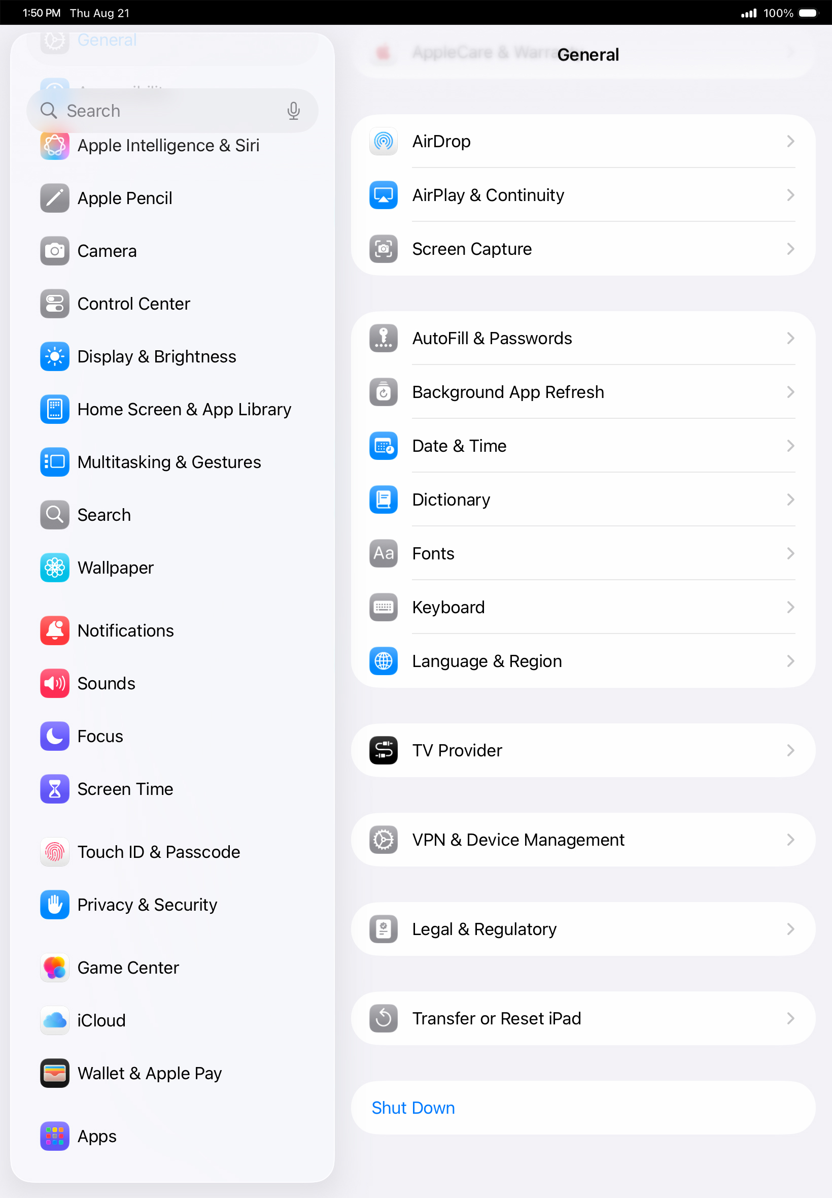 From the Settings app, scroll to and tap Apps.