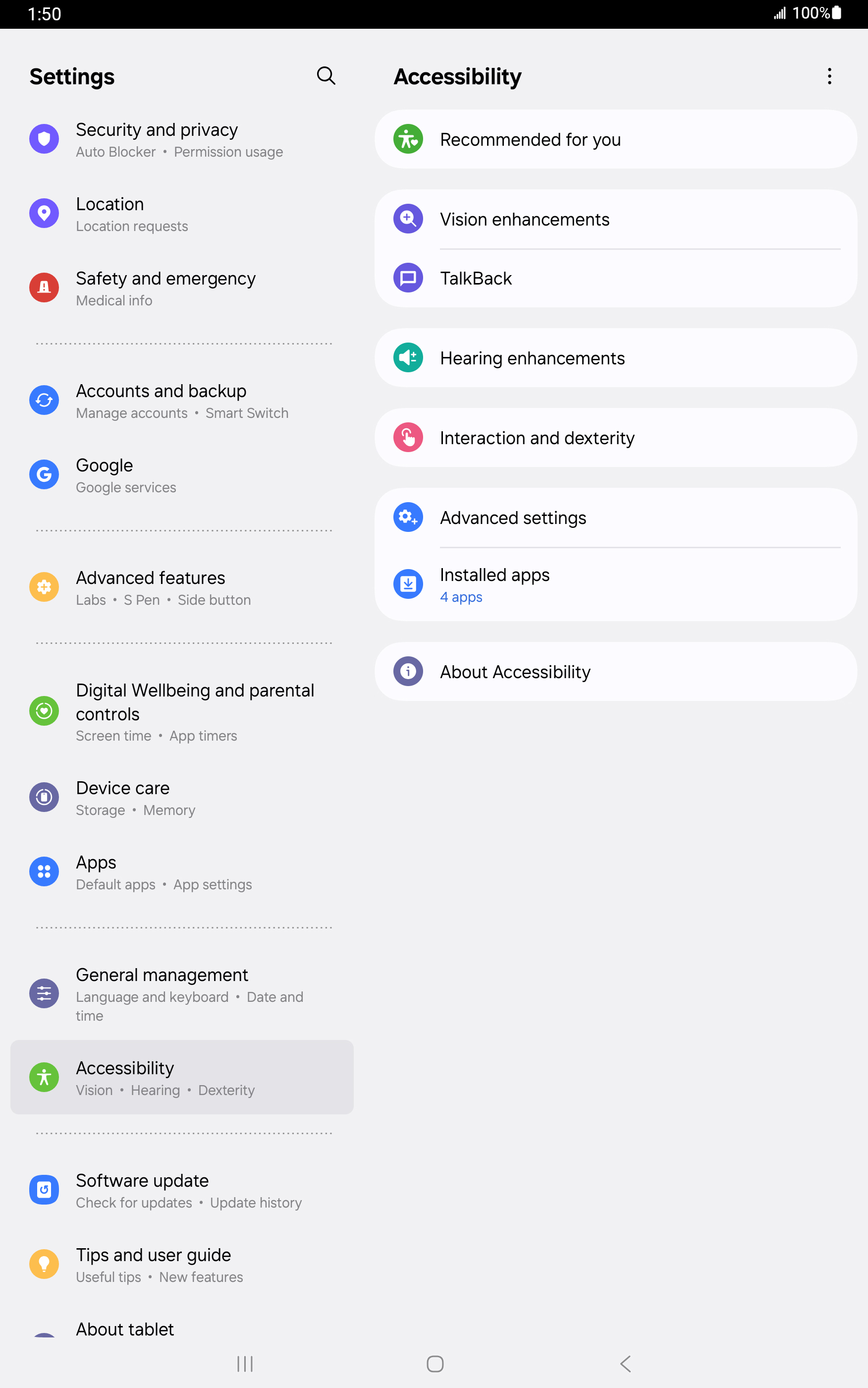 From the Settings app, scroll to and tap Apps.