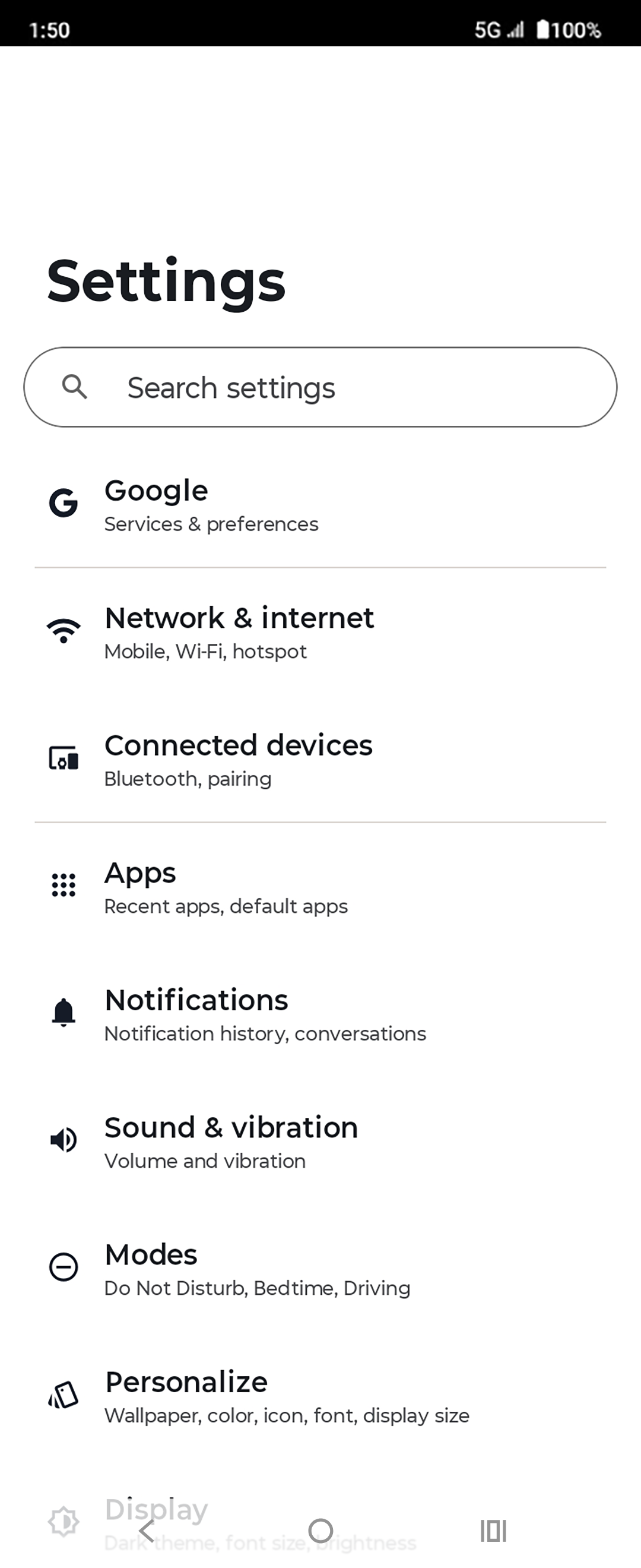 From the Settings app, scroll to and tap Apps.