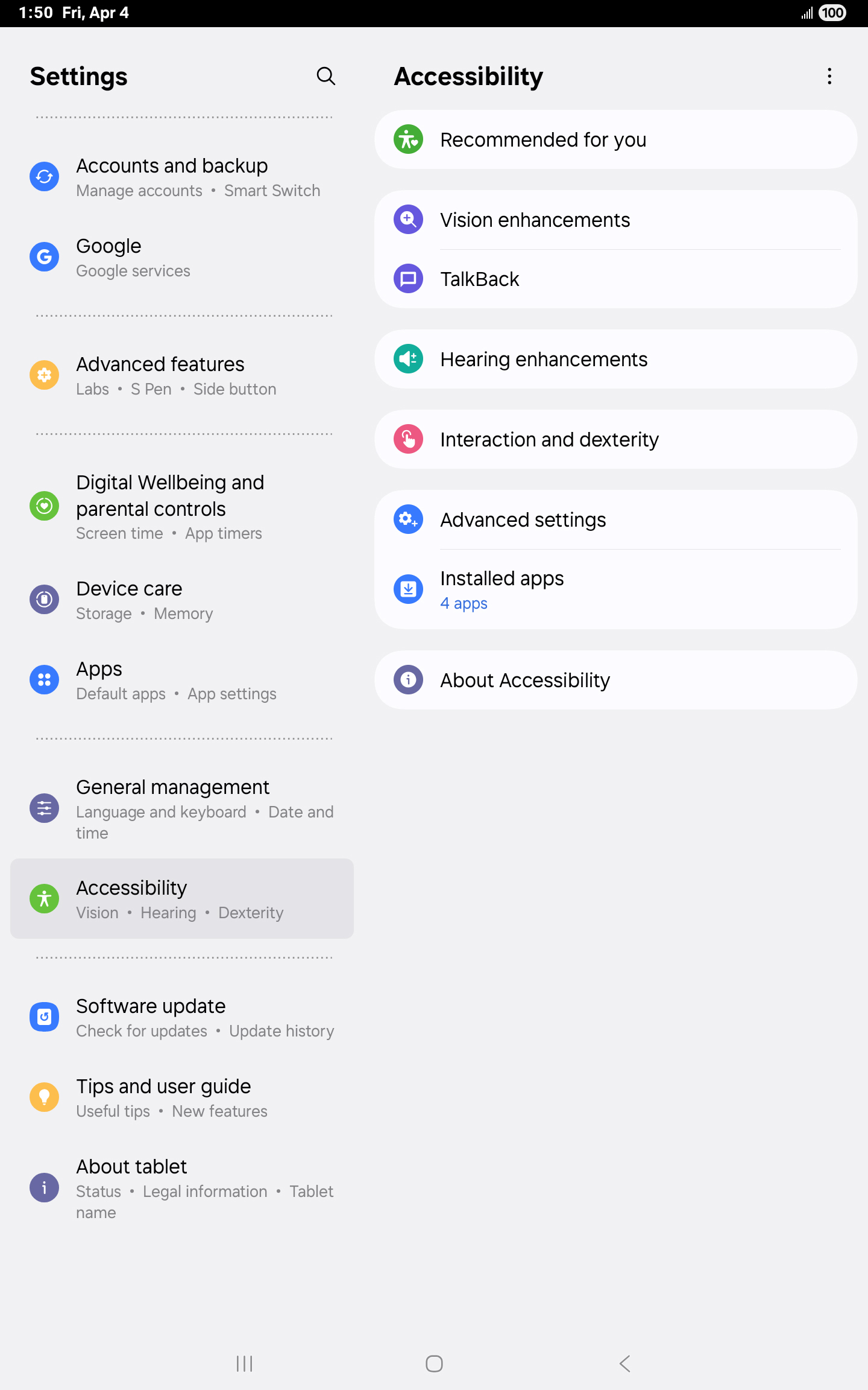 From the Settings app, scroll to and tap Apps.