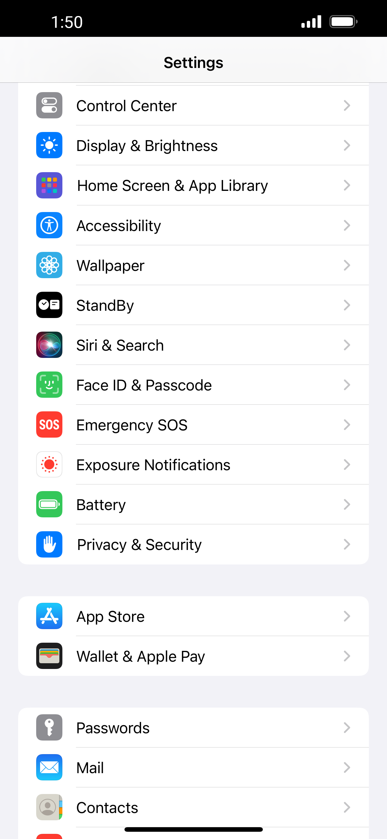 En la aplicación Settings, toca Apps.