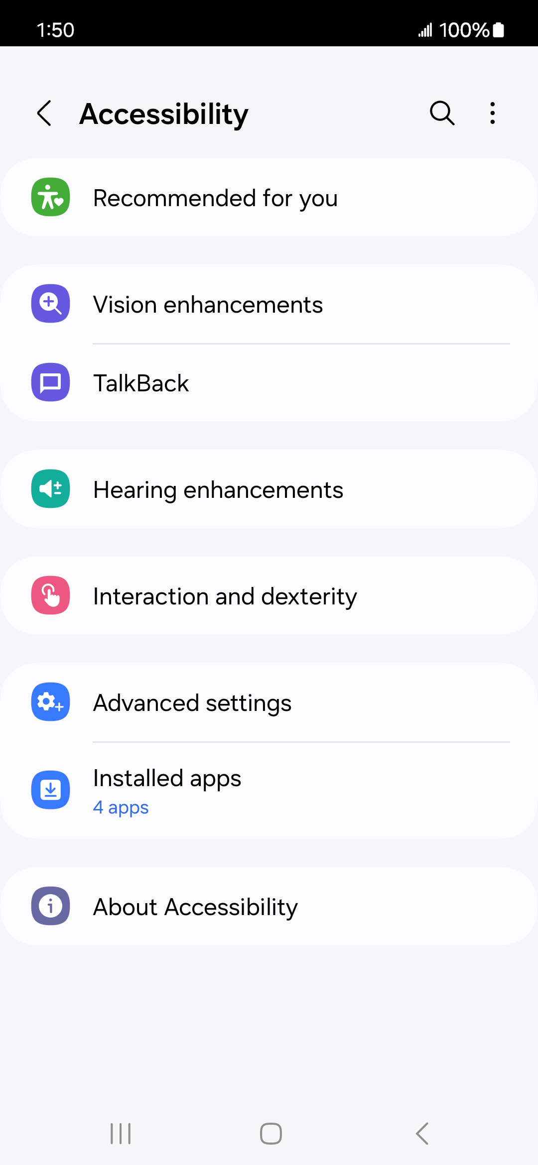From the Settings app, scroll to and tap Apps.