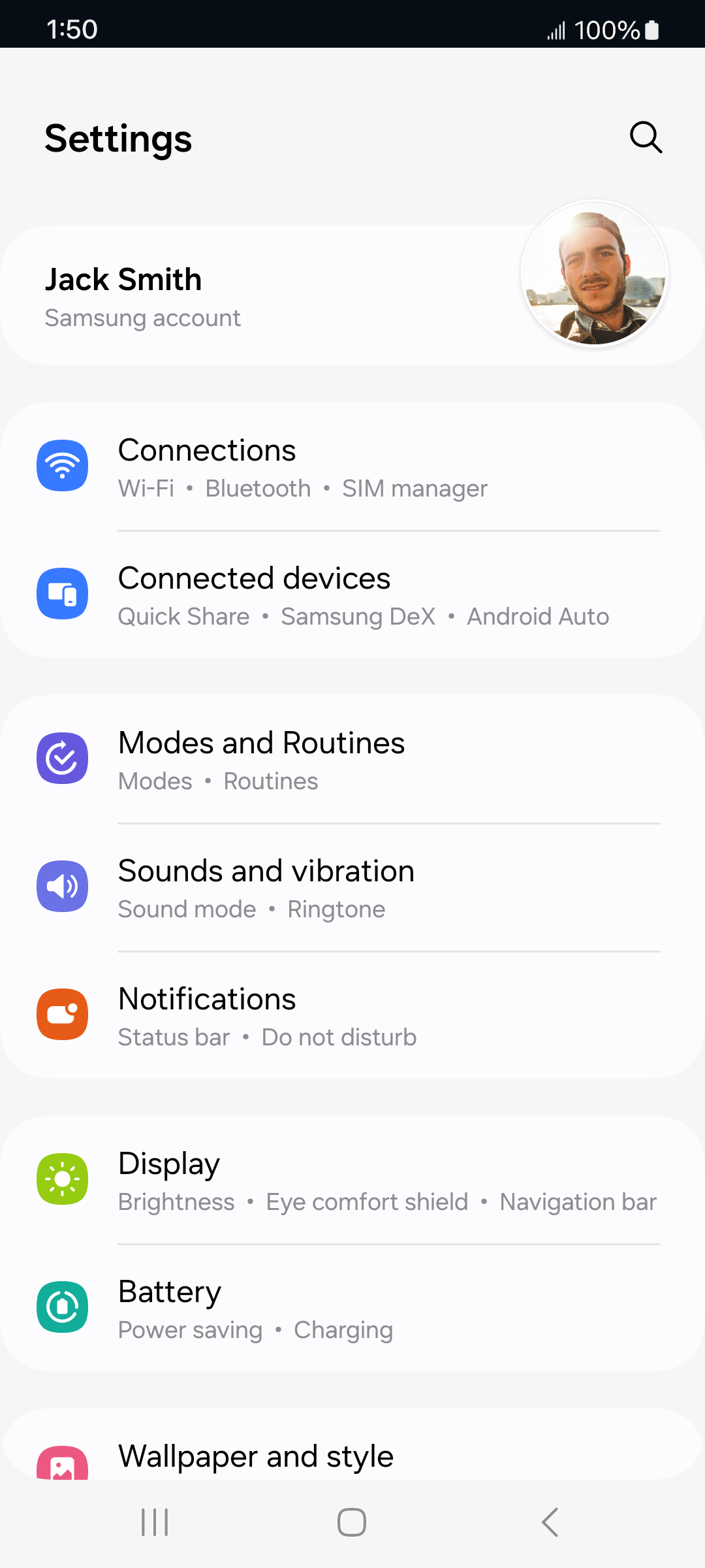 From the Settings app, scroll to and tap Apps.