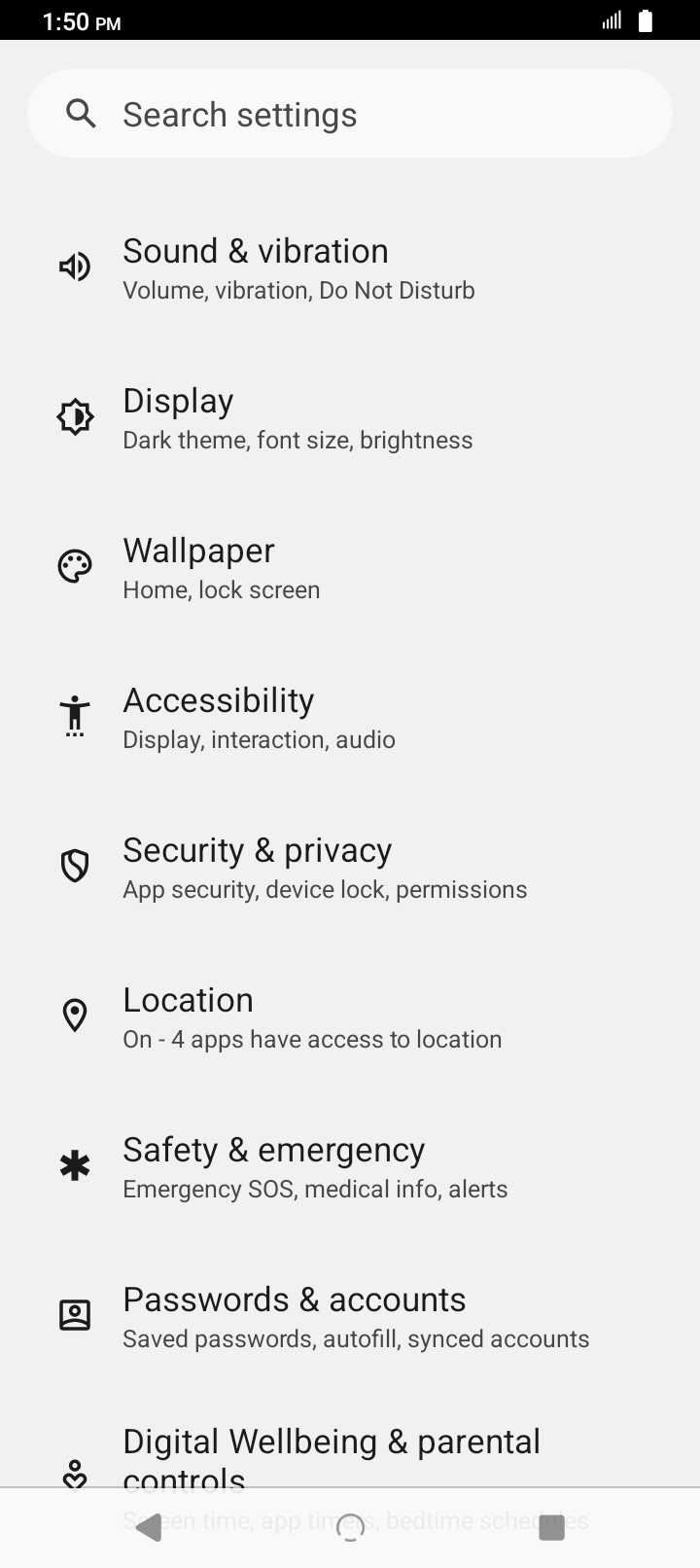 From the Settings app, scroll to and tap Apps.