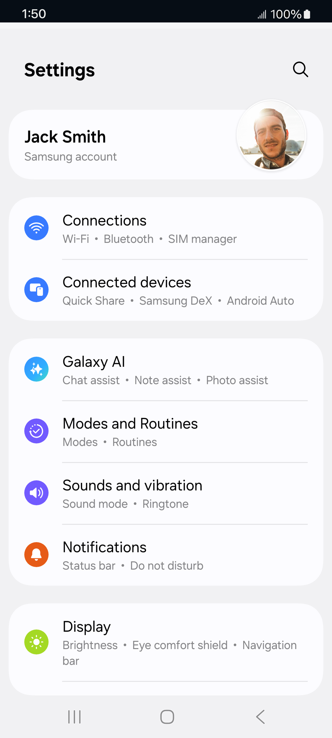 From the Settings app, scroll to and tap Apps.