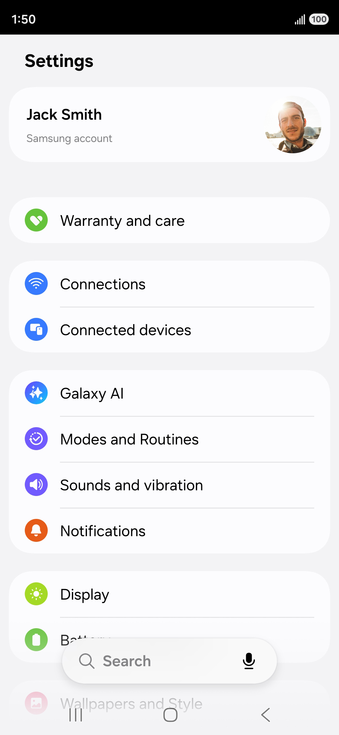 From the Settings app, scroll to and tap Apps.