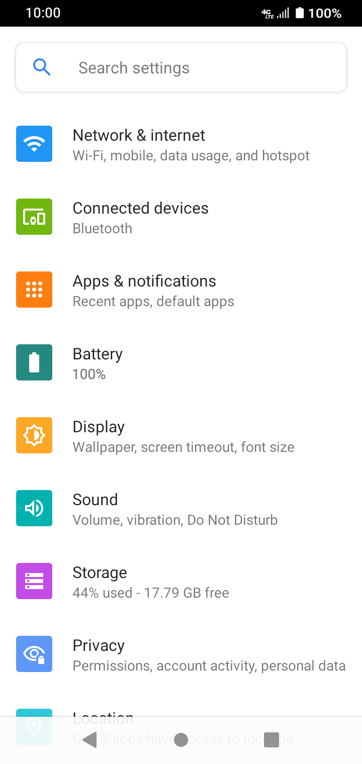 En la aplicación Settings, toca Apps.