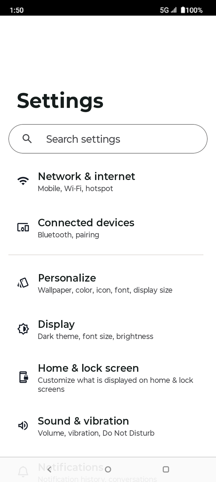From the Settings app, scroll to and tap Apps.