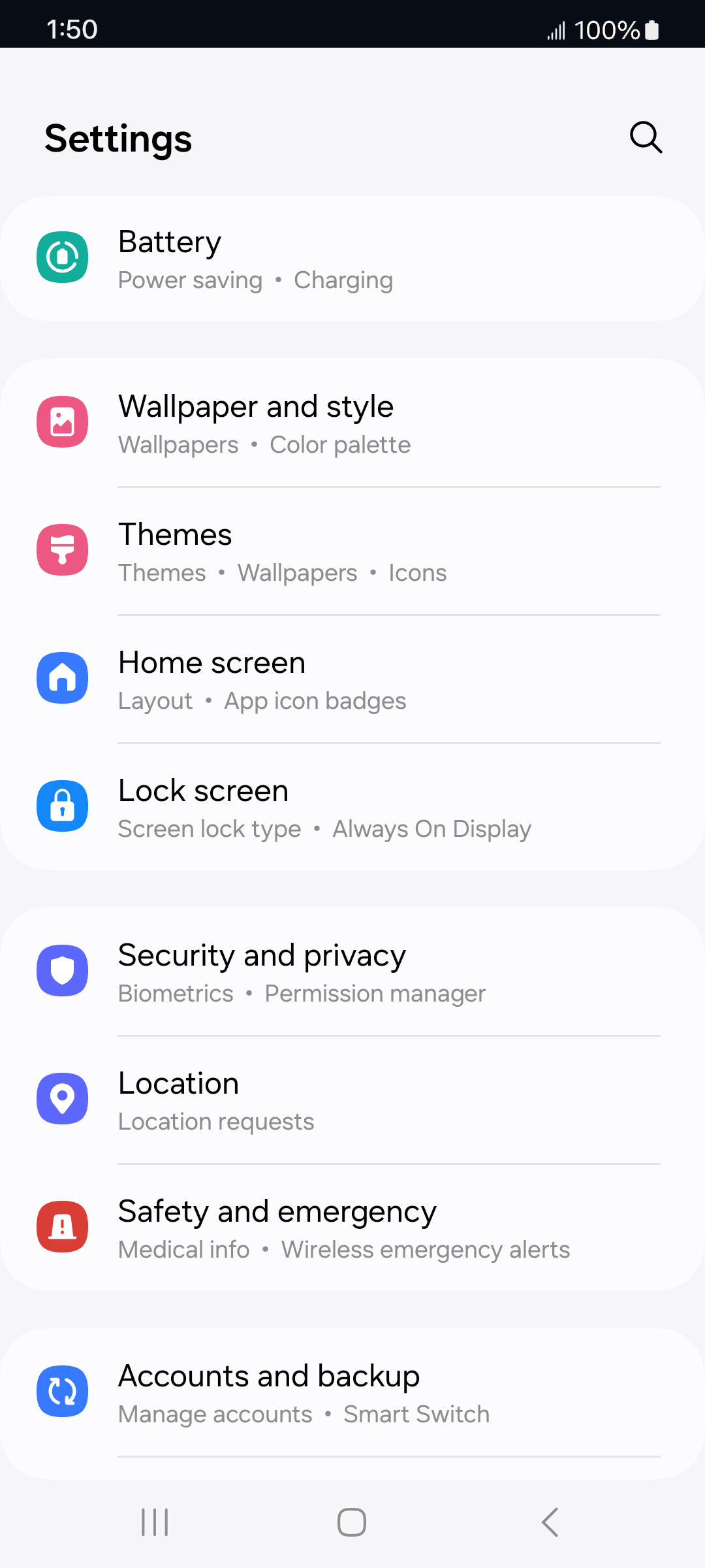From the Settings app, scroll to and tap Apps.