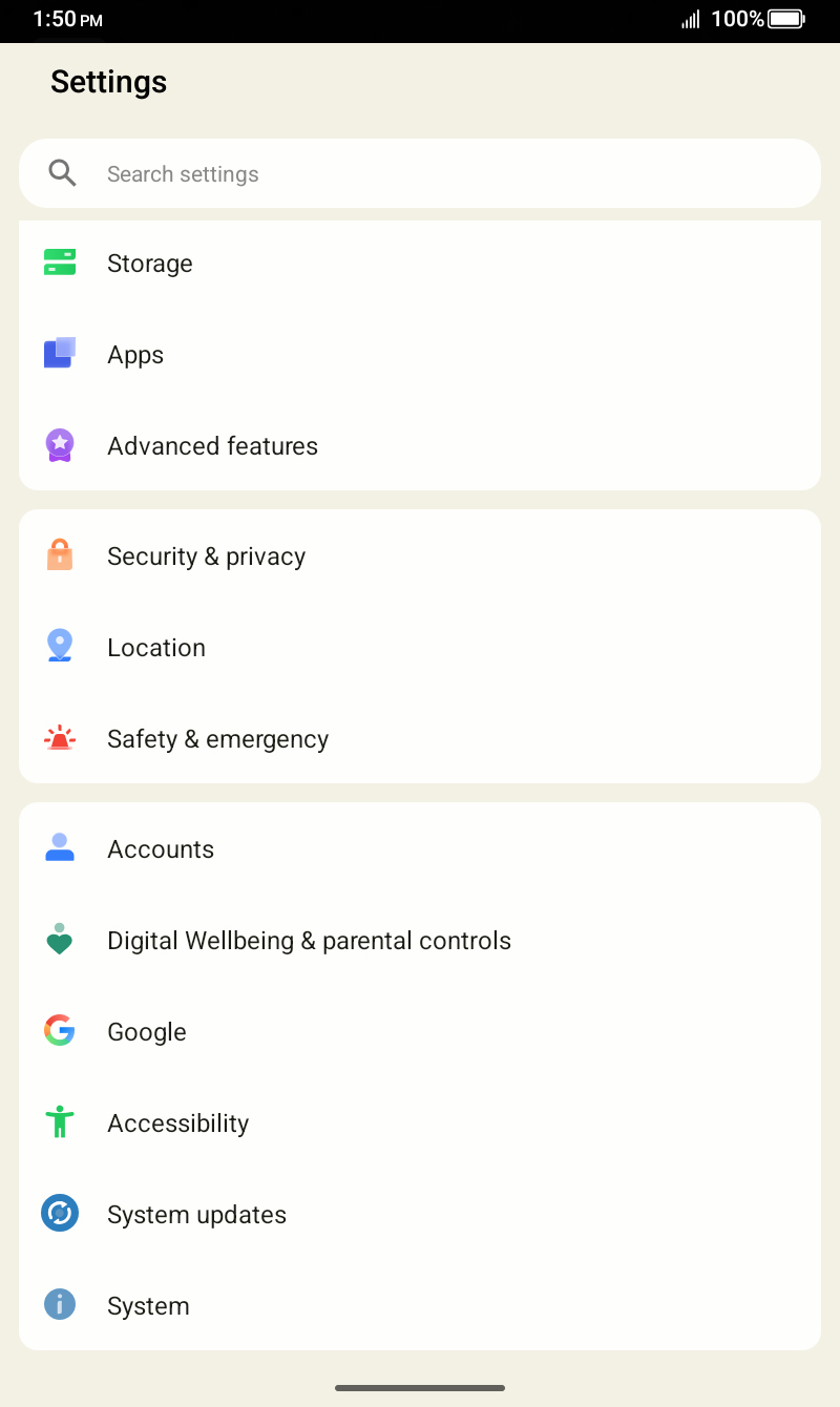 From the Settings app, scroll to and tap Apps.