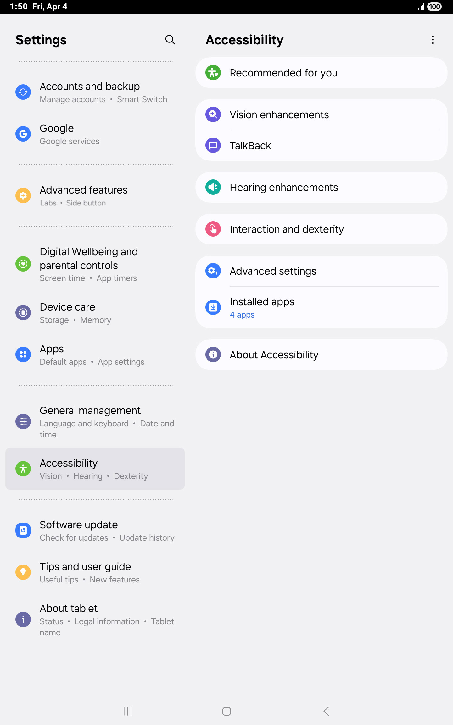 From the Settings app, scroll to and tap Apps.
