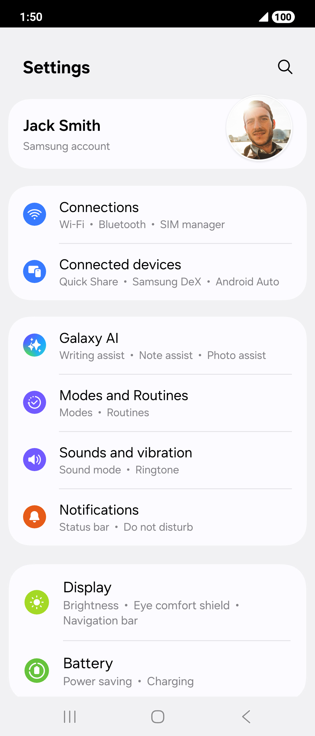From the Settings app, scroll to and tap Apps.