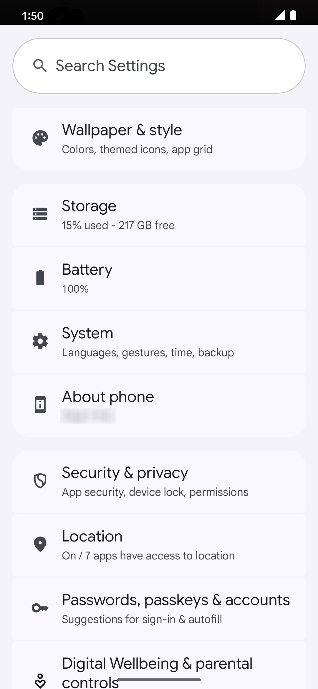 From the Settings app, scroll to and tap Apps.