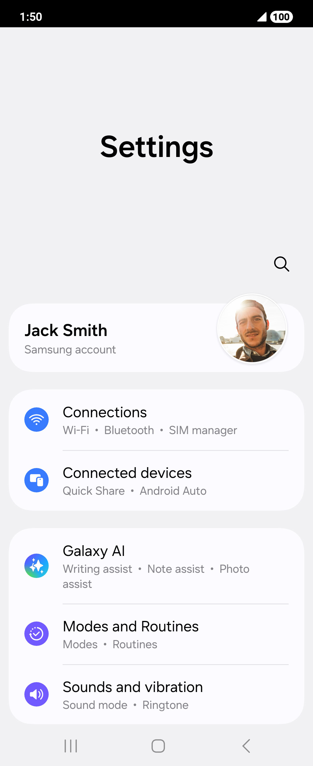 From the Settings app, scroll to and tap Apps.