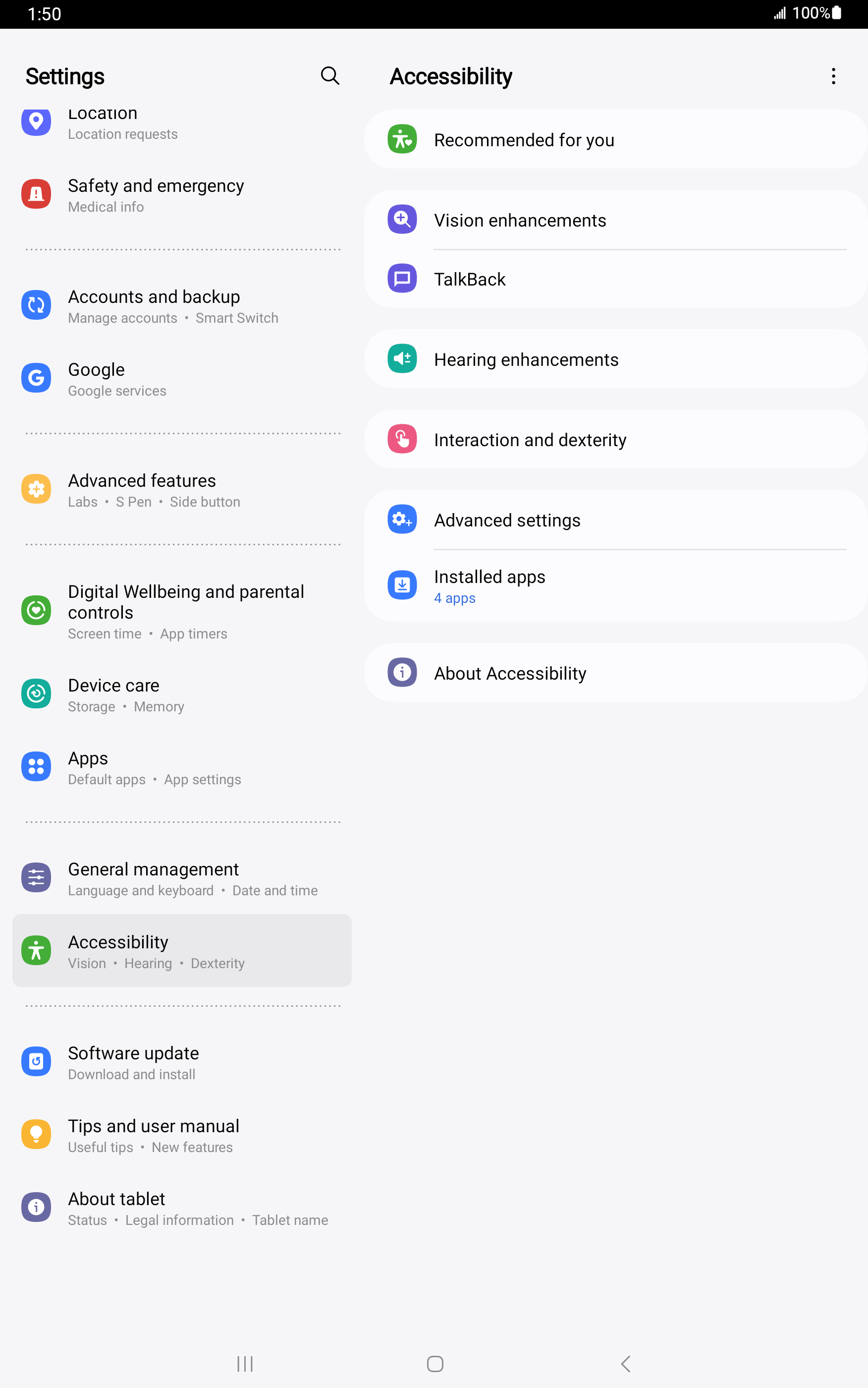 From the Settings app, scroll to and tap Apps.