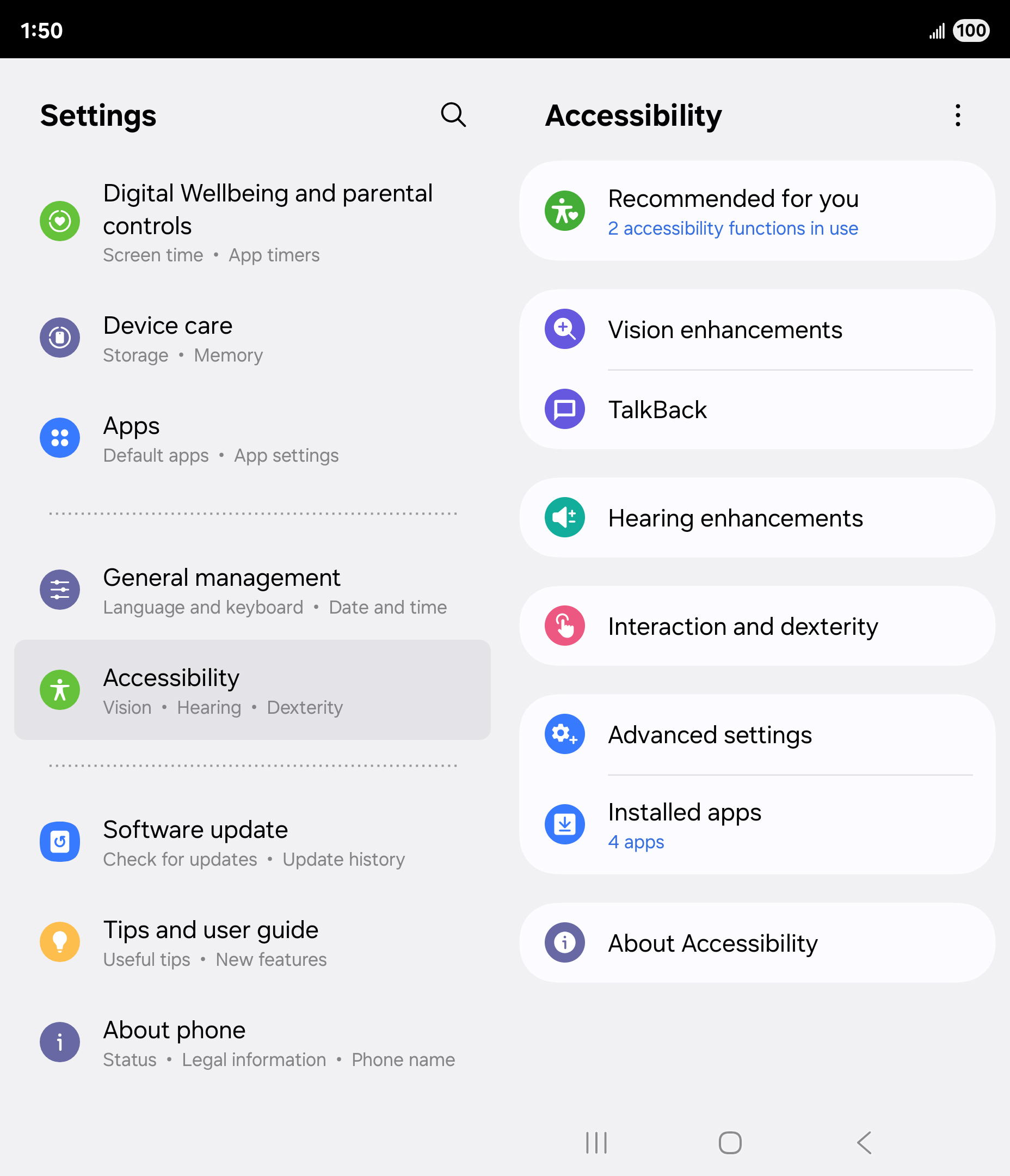 From the Settings app, scroll to and tap Apps.