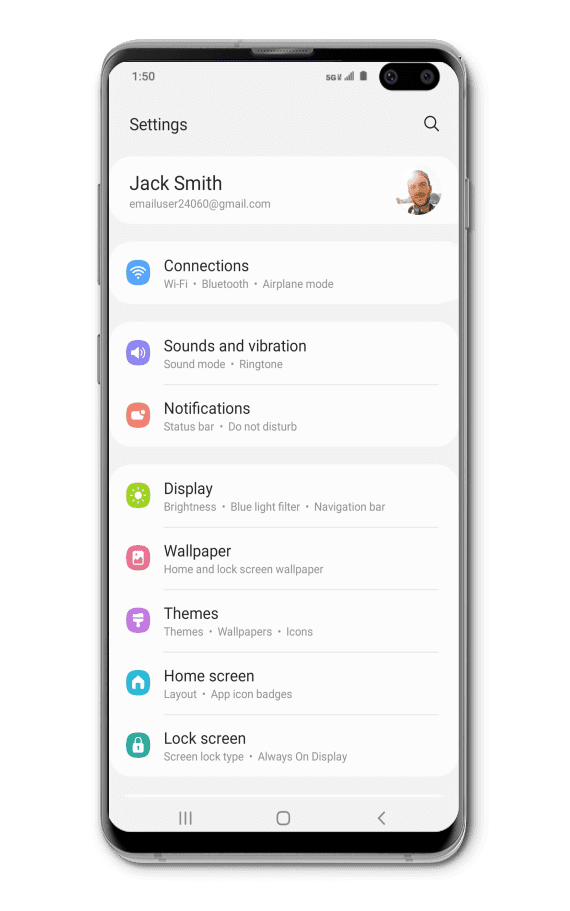 From the Settings app, scroll to and tap Apps.