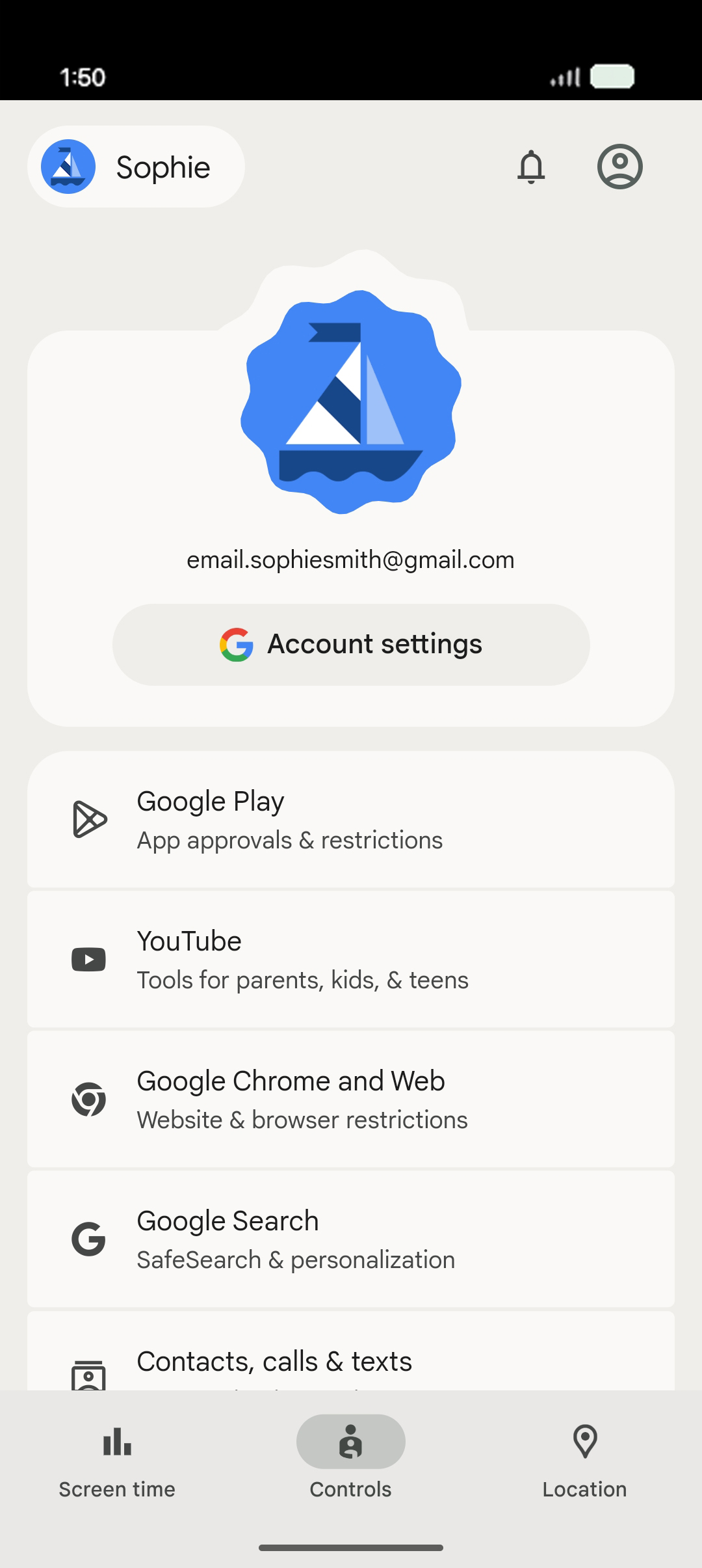 En la aplicación Settings, toca Apps.
