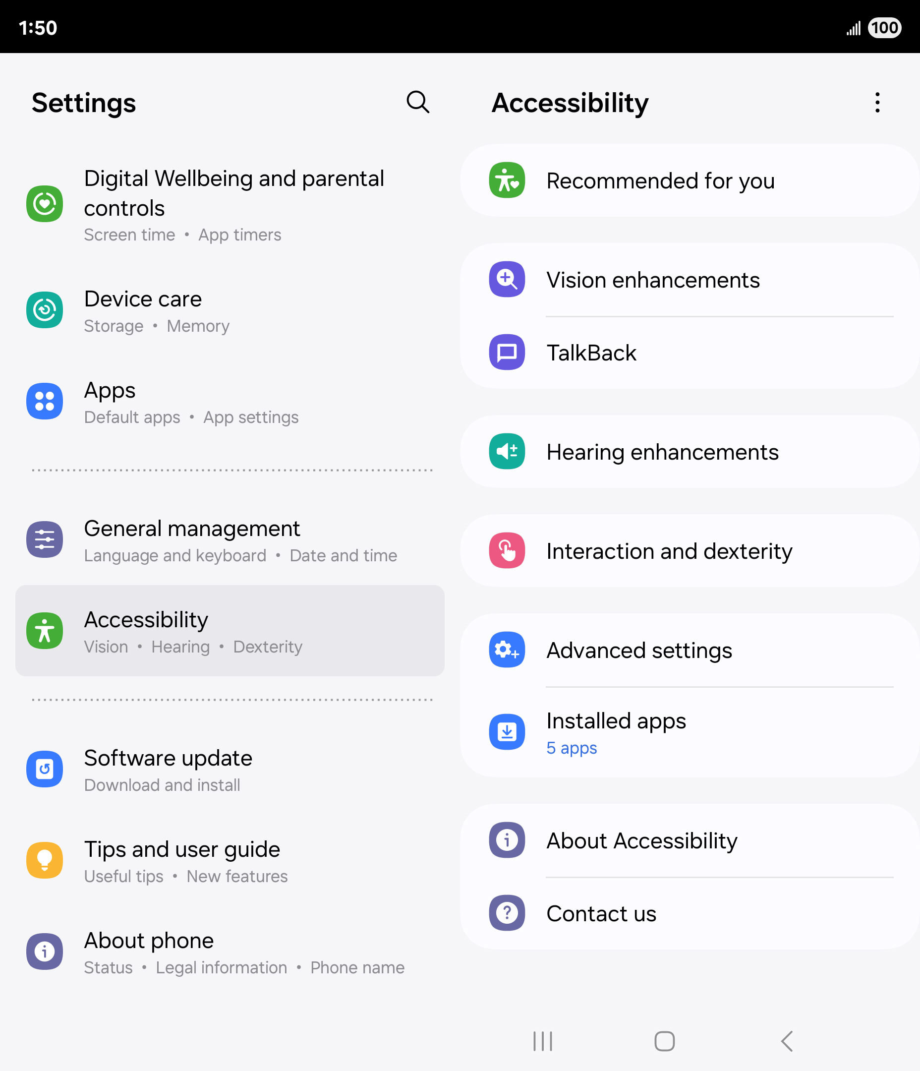 From the Settings app, scroll to and tap Apps.