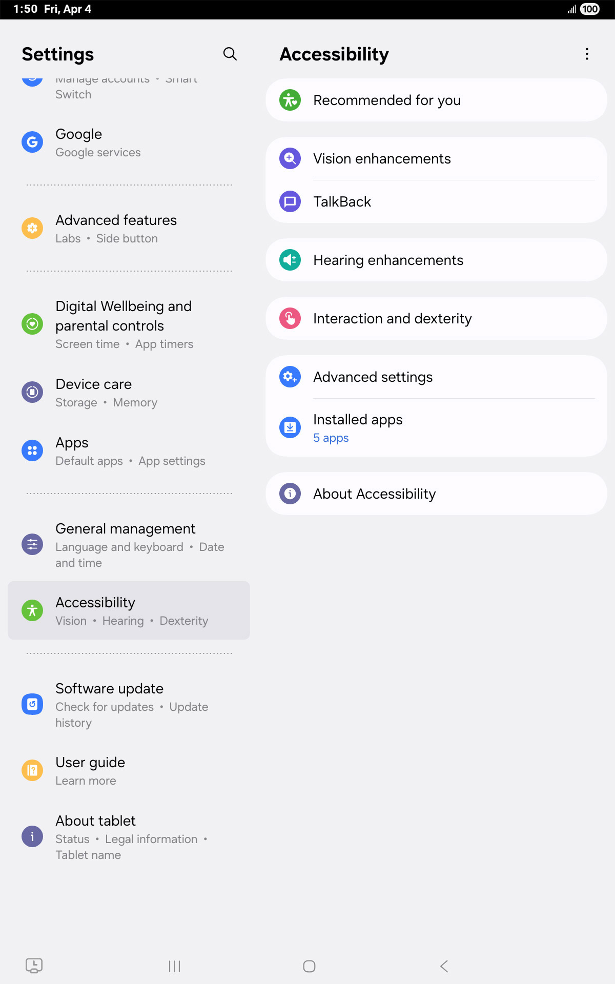 From the Settings app, scroll to and tap Apps.