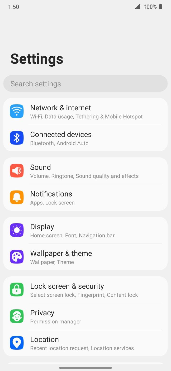 From the Settings app, scroll to and tap Apps.