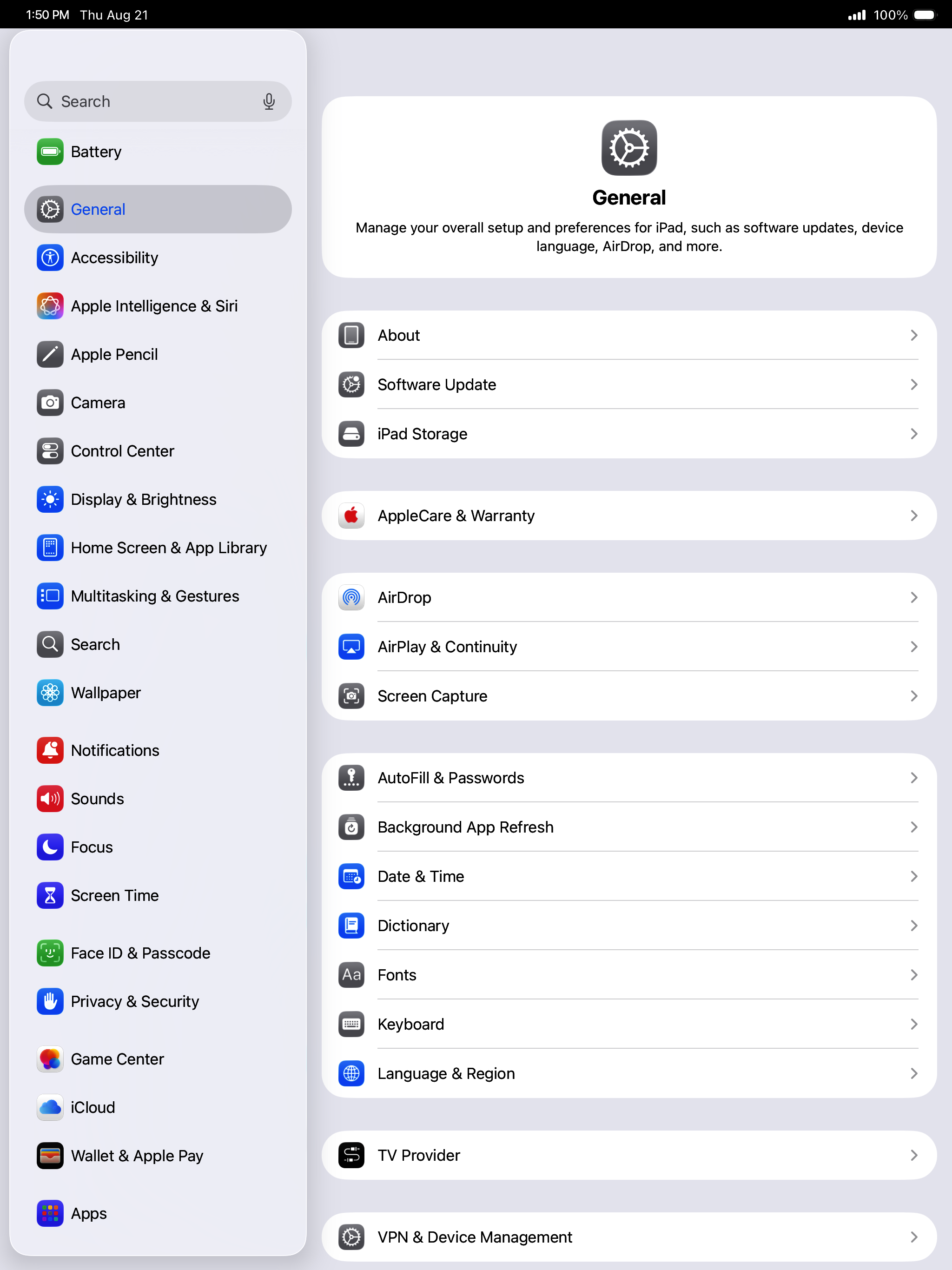 From the Settings app, scroll to and tap Apps.