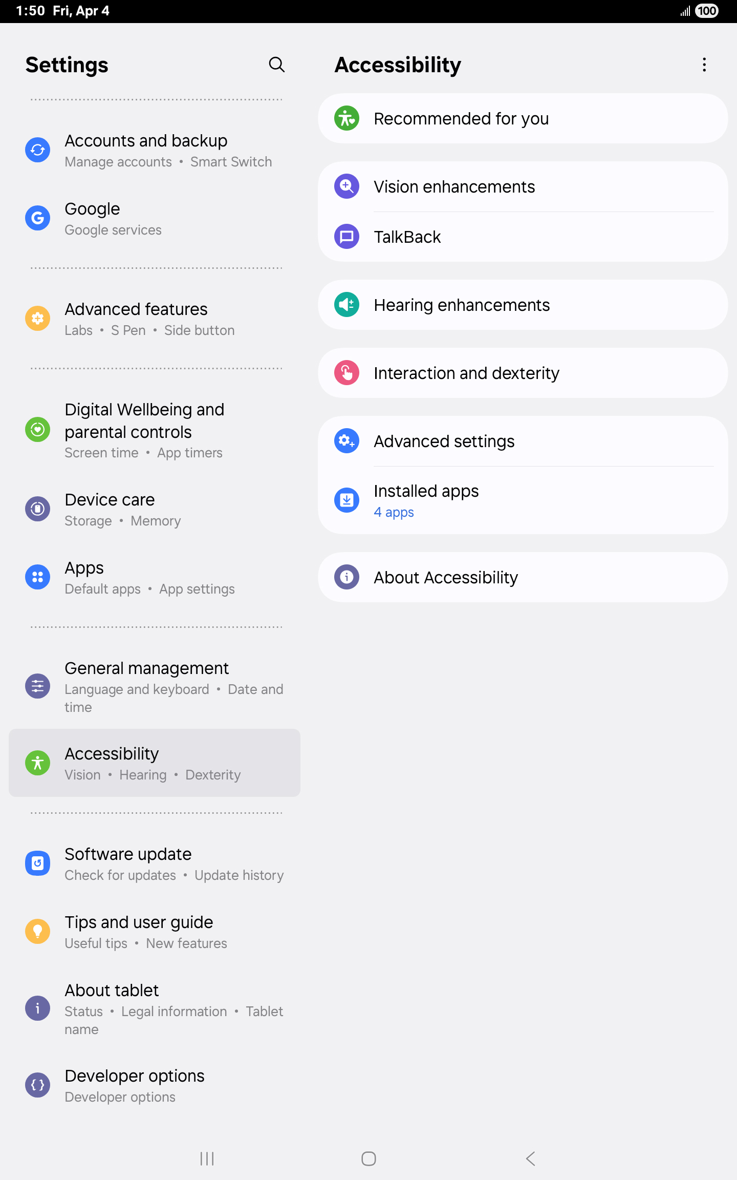 From the Settings app, scroll to and tap Apps.