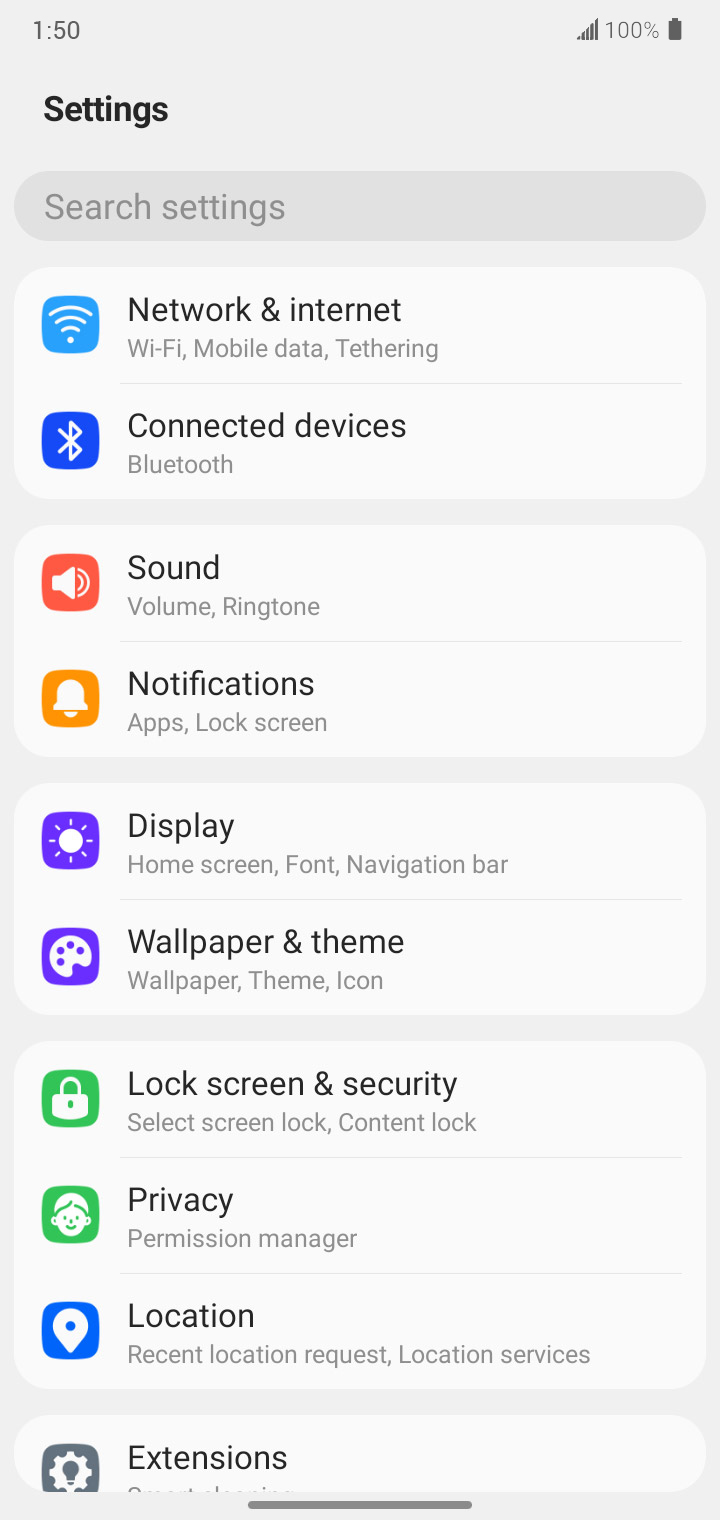 From the Settings app, scroll to and tap Apps.