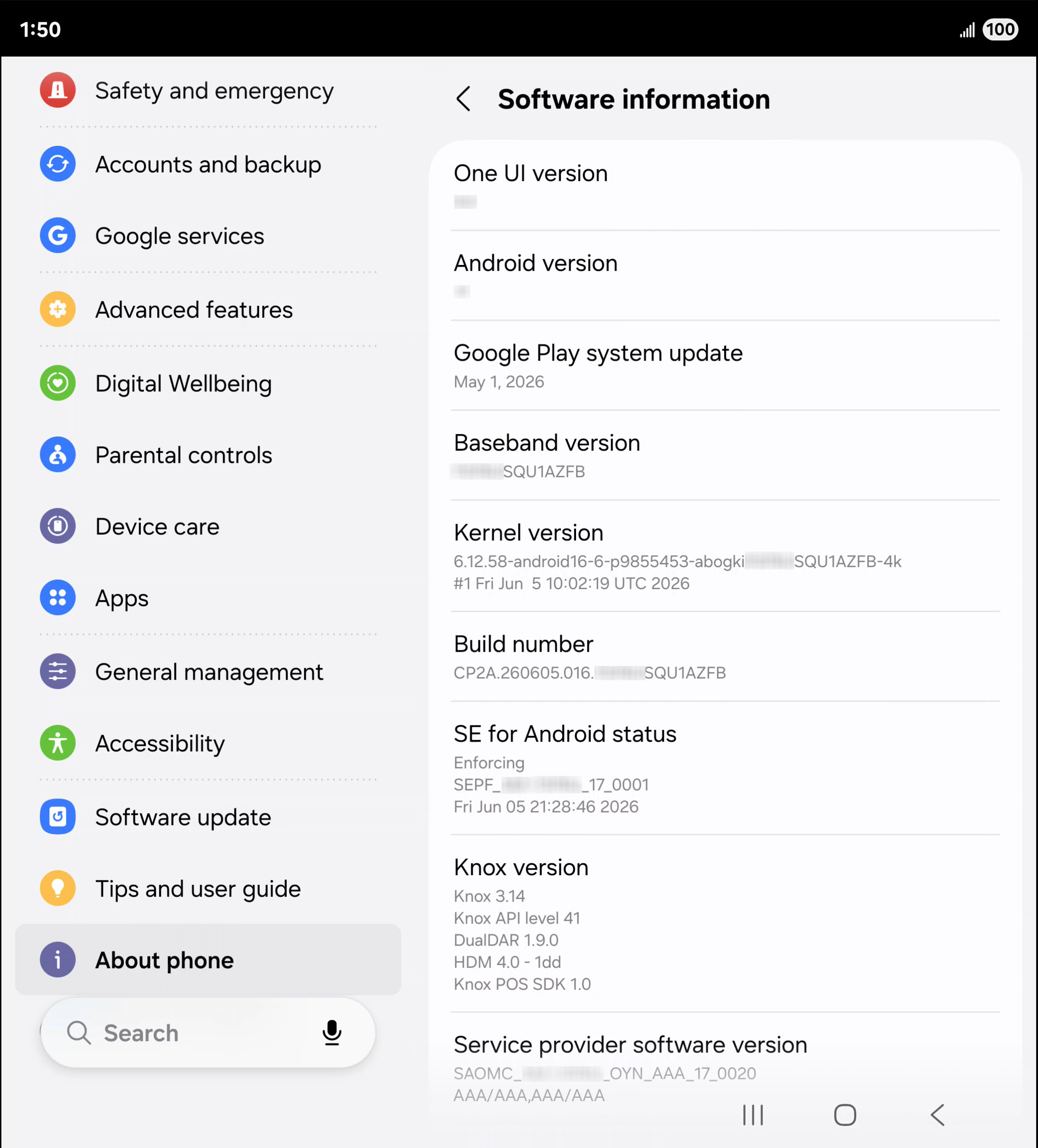 Samsung Galaxy Z Fold8 - Checking which Android version your