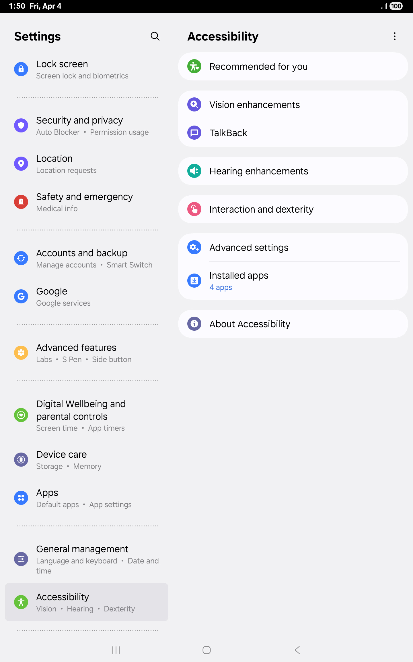 From the Settings app, scroll to and tap Apps.
