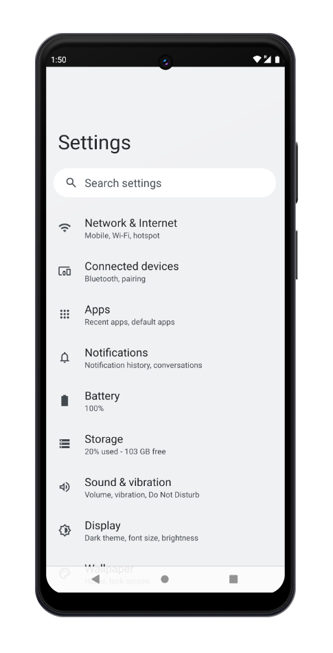 From the Settings app, scroll to and tap Apps.
