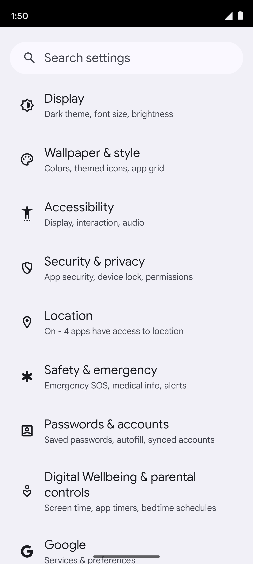From the Settings app, scroll to and tap Apps.