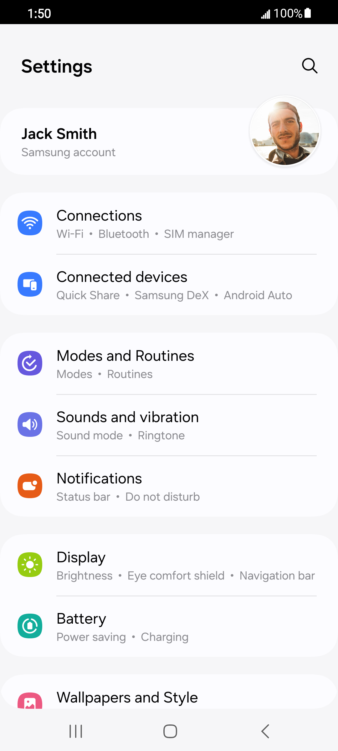 From the Settings app, scroll to and tap Apps.