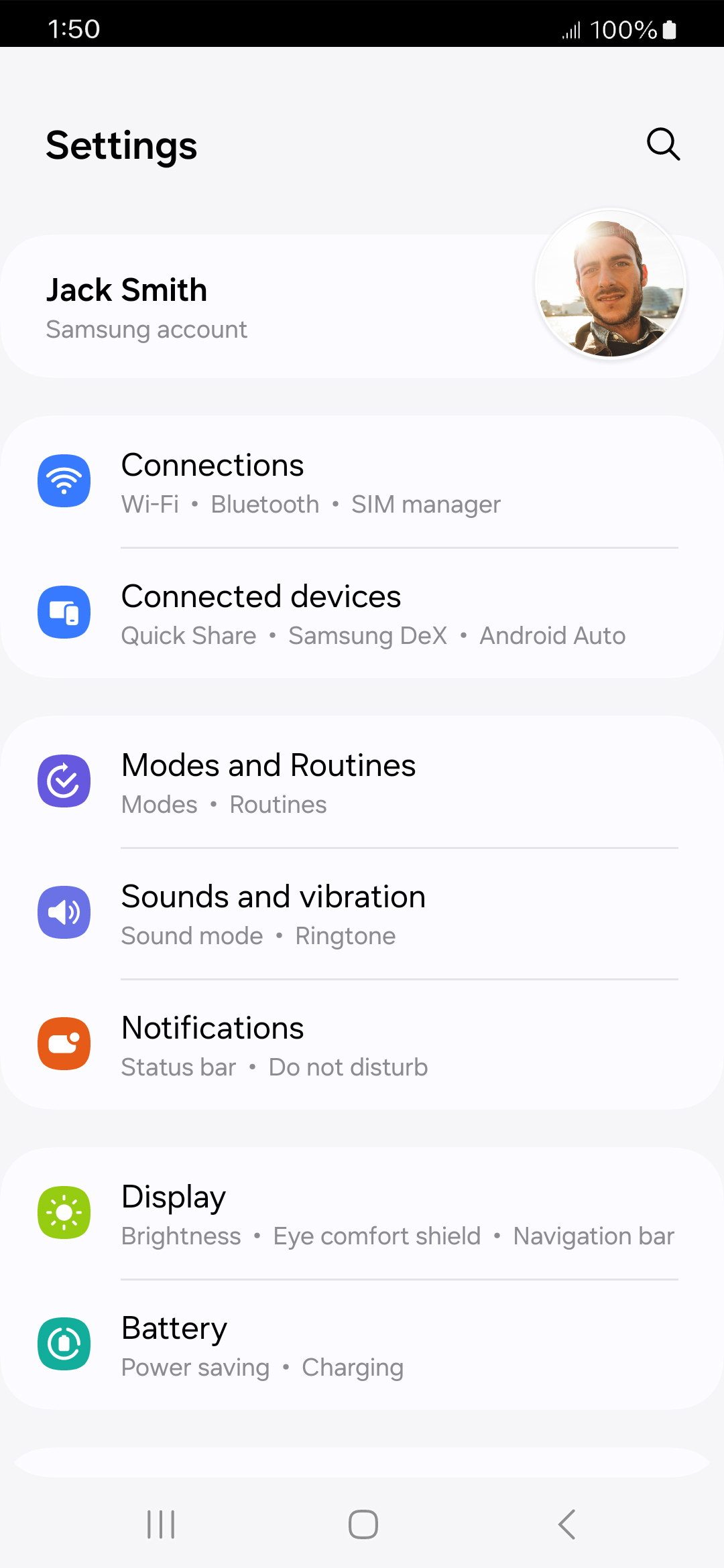 En la aplicación Settings, toca Apps.